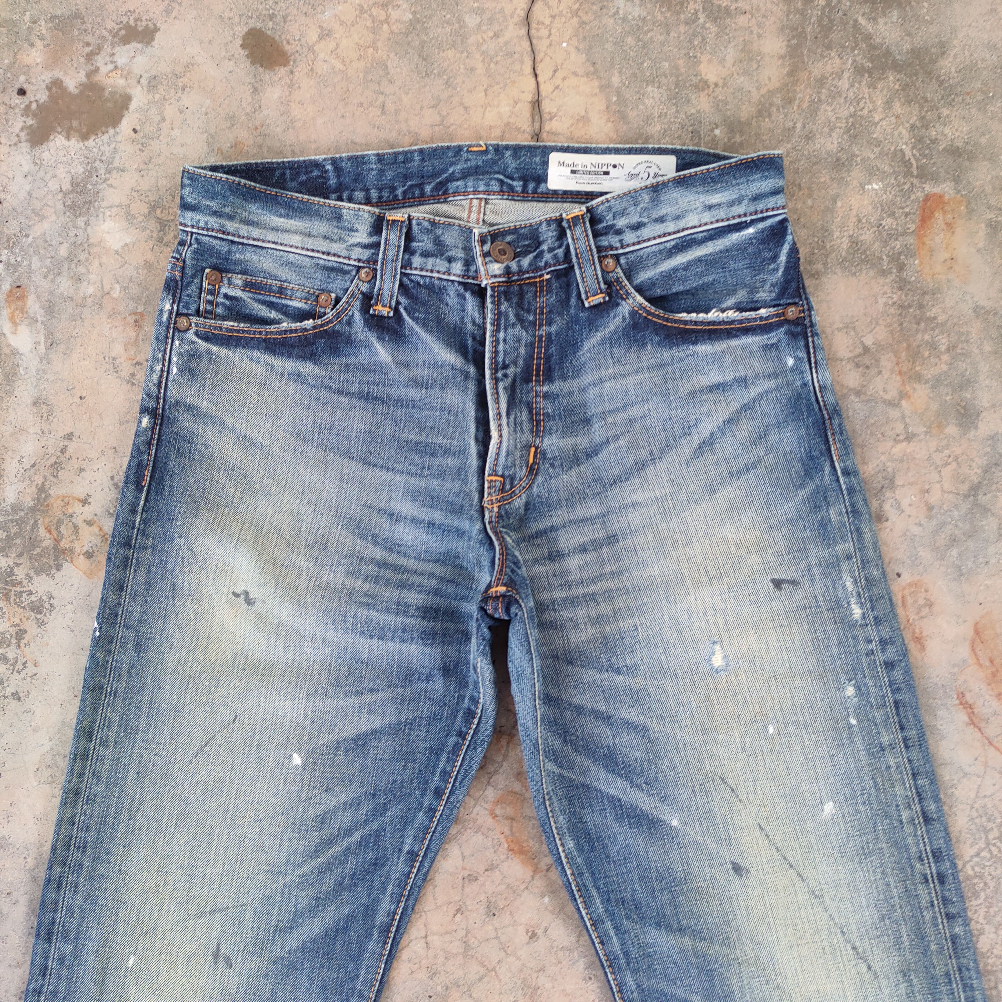 Japanese Brand W32 VINTAGE MADE IN NIPPON FADED DISTRESSED JEAN PANTS Size US 32 / EU 48 - 3 Thumbnail