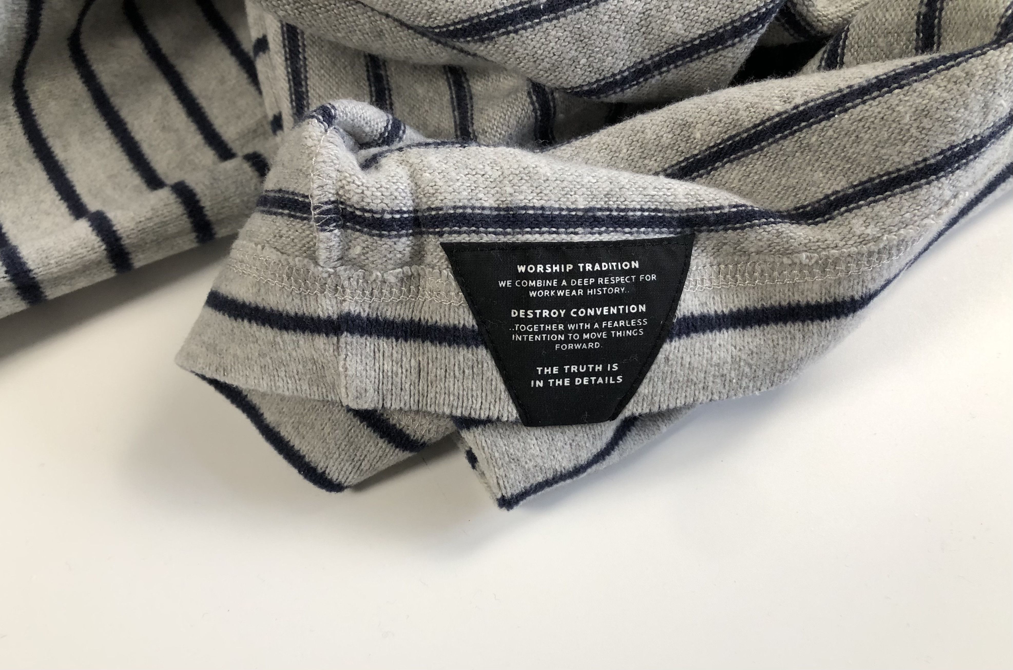 DENHAM Denham Cotton Blend Striped Jumper Size US L / EU 52-54 / 3 - 8 Thumbnail