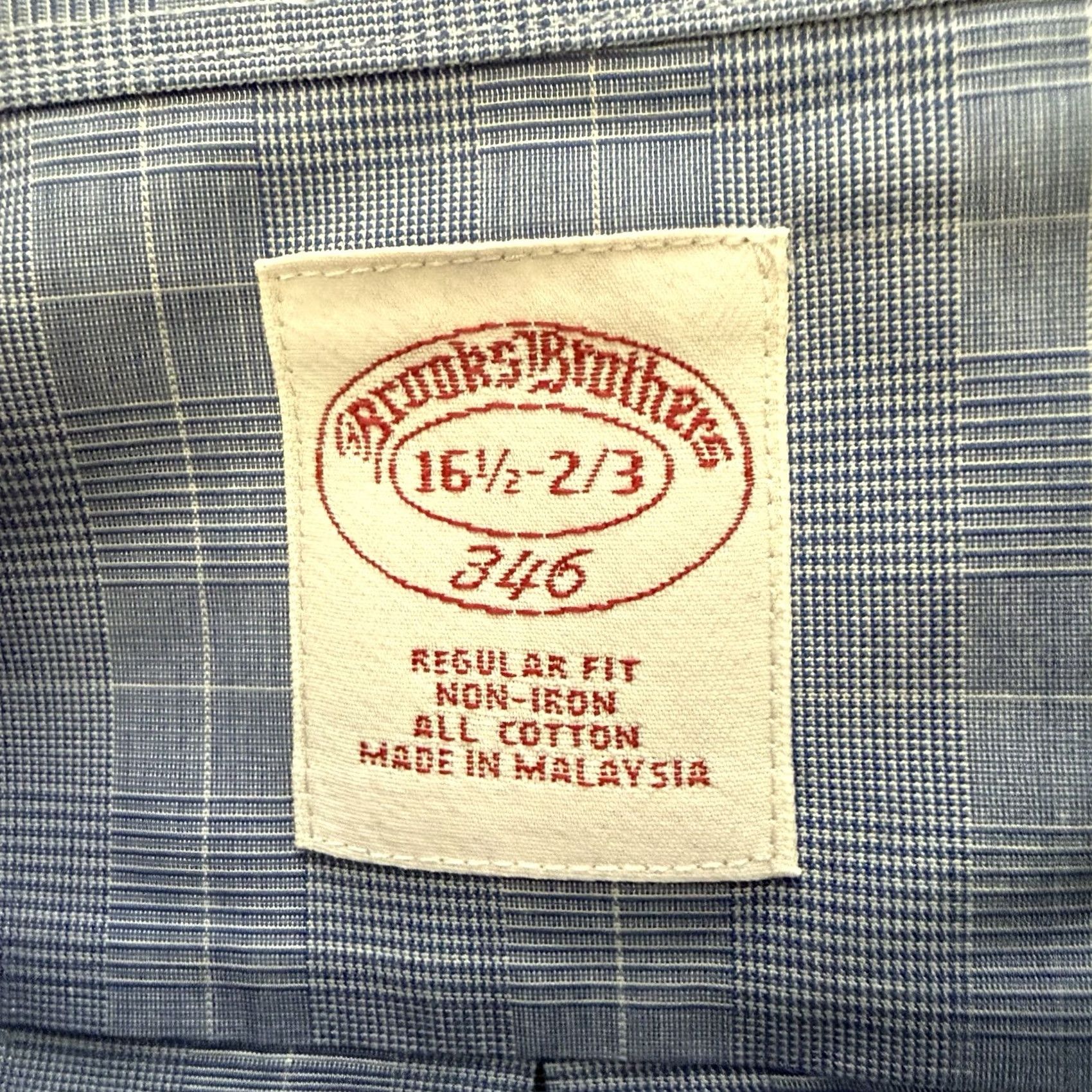 Brooks Brothers Brooks Brothers 346 Original Polo Shirt Mens 16.5 32/33 Blue Glen Plaid Non Iron Shirt Size US XL / EU 56 / 4 - 2 Thumbnail