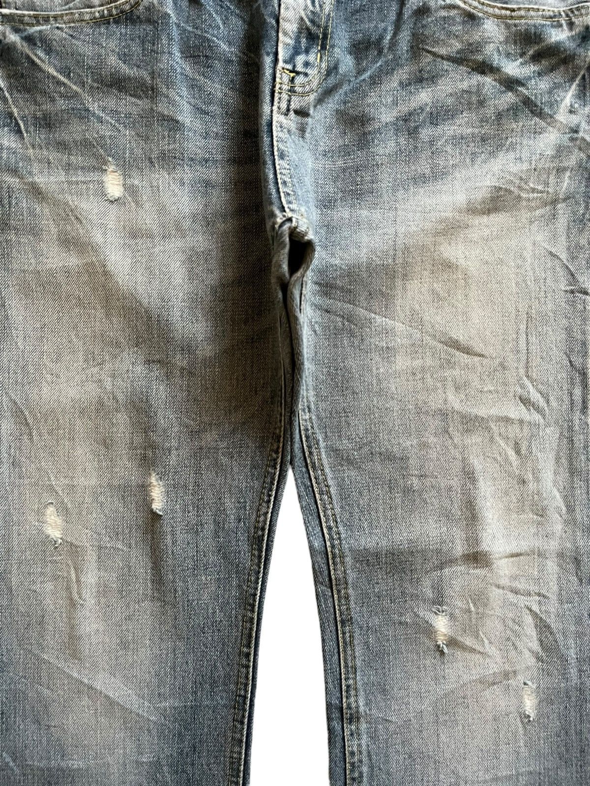 Japanese Brand × Jun Takahashi Vintage Japanese Junmen Faded Wash Distressed Jeans Size US 34 / EU 50 - 5 Thumbnail
