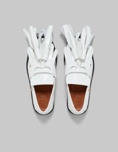 Marni o1f1d3z1025 Leather Bambi Loafers in White Size US 10 / EU 43 - 2 Thumbnail