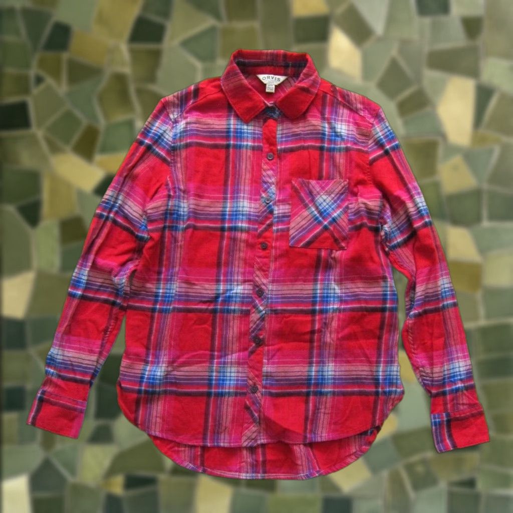 Orvis Orvis Cotton Pink Red Plaid Button Down Long Sleeve Shirt Small Women XS-? Size S / US 4 / IT 40 - 1 Thumbnail