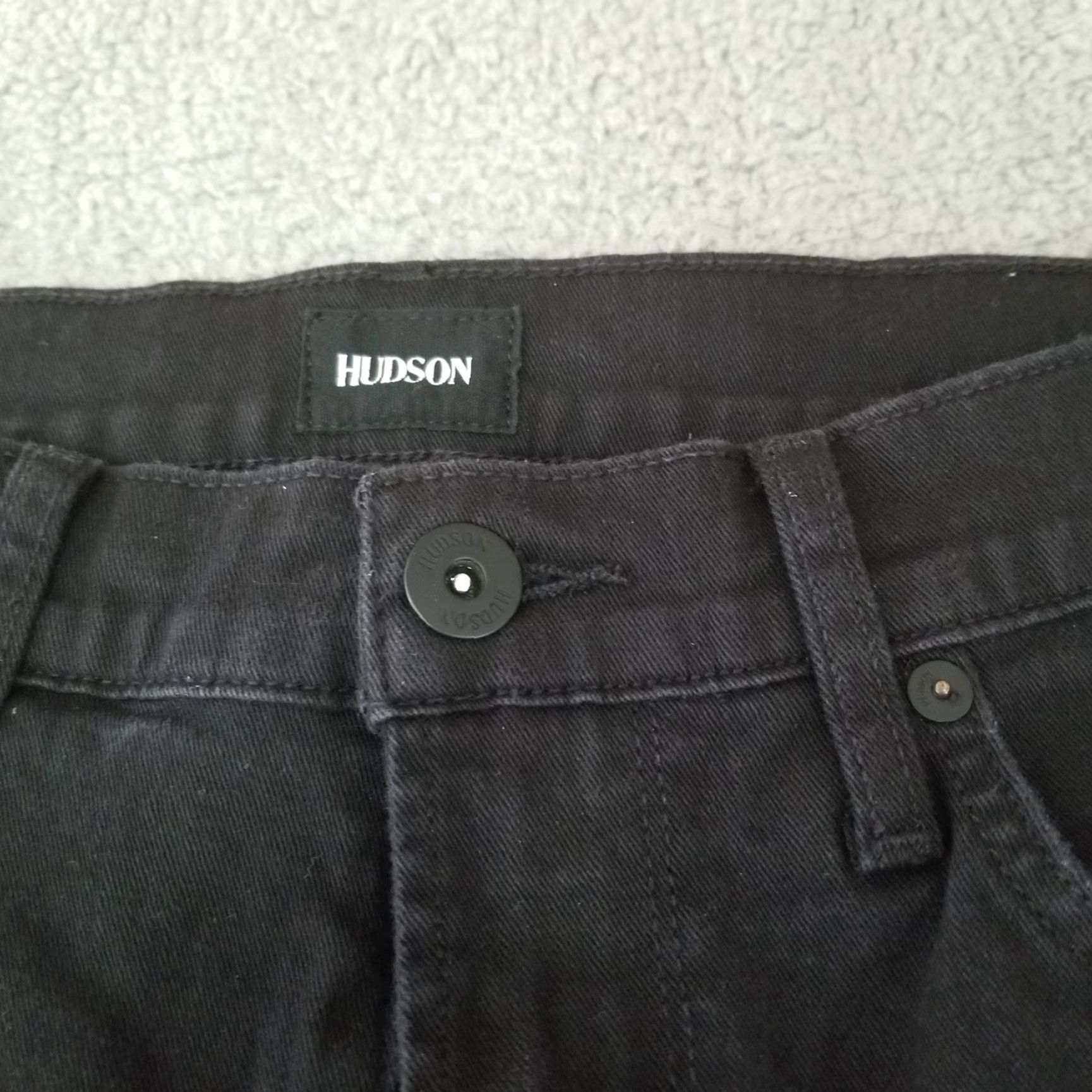 Hudson Hudson Jeans Mens Blake Slim Straight Fit 31x33 Black Cotton Denim Zip Fly 5-Pocket Style Jeans Boots Leisure Wear Mens Size US 31 - 4 Thumbnail