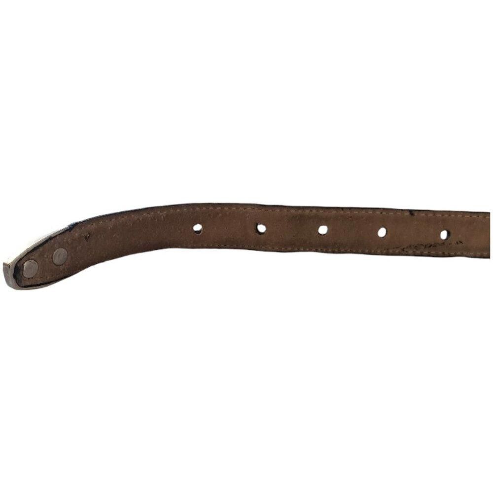 Designer JG Hook Black Leather Belt Size ONE SIZE - 7 Thumbnail