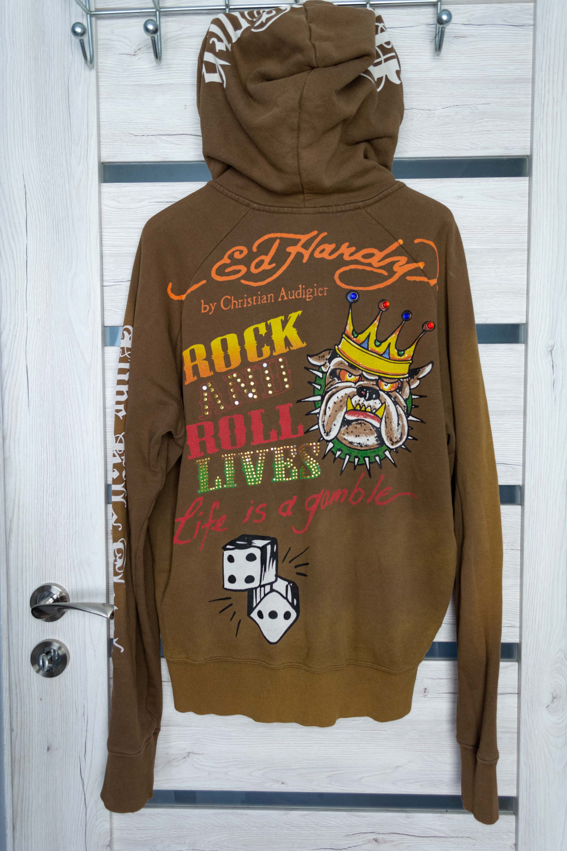 Christian Audigier × Ed Hardy × Vintage Ed Hardy by Christian Audiger bulldog beast of burden rock Size US M / EU 48-50 / 2 - 2 Thumbnail