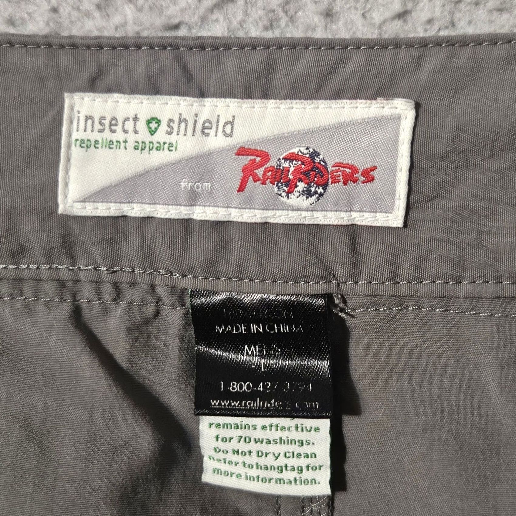 Rails Rail Riders Pants Men's Large 32" Gray Technical Hiking Gorpcore Nylon Size US 33 - 3 Thumbnail