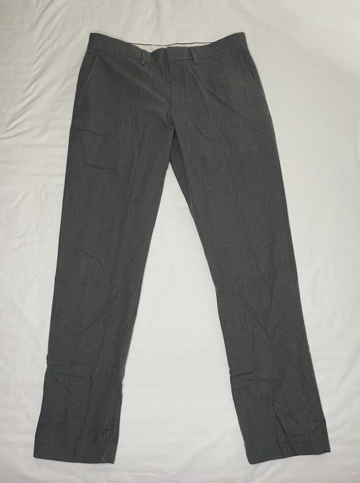 J.Crew J Crew Thompson Pants 31x32 Gray Tapered Dress Work Trousers Size US 31 - 1 Thumbnail