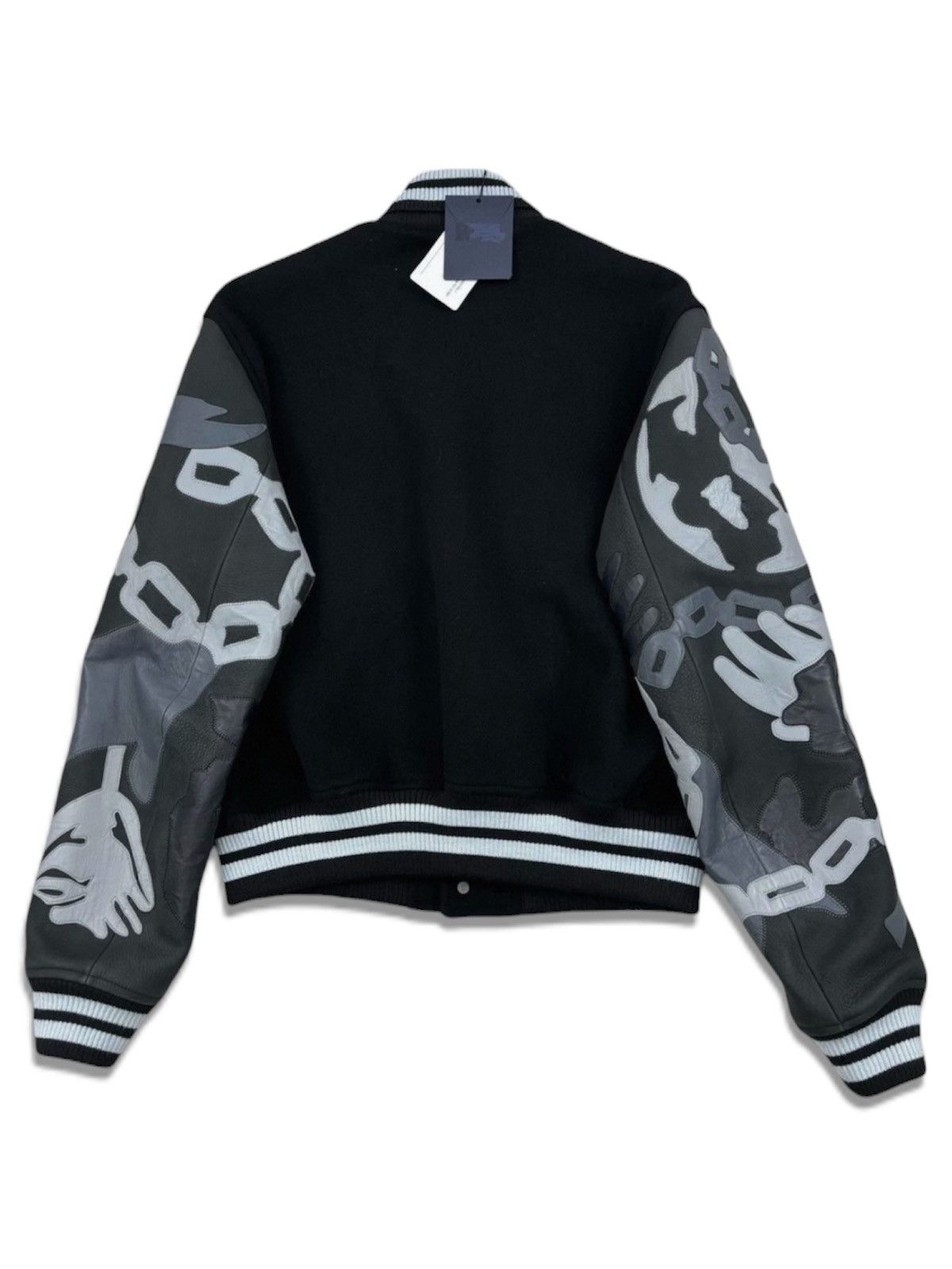 Louis Vuitton Louis Vuitton 56 Chains Camo Varsity Wool Leather Jacket Size US XL / EU 56 / 4 - 2 Thumbnail