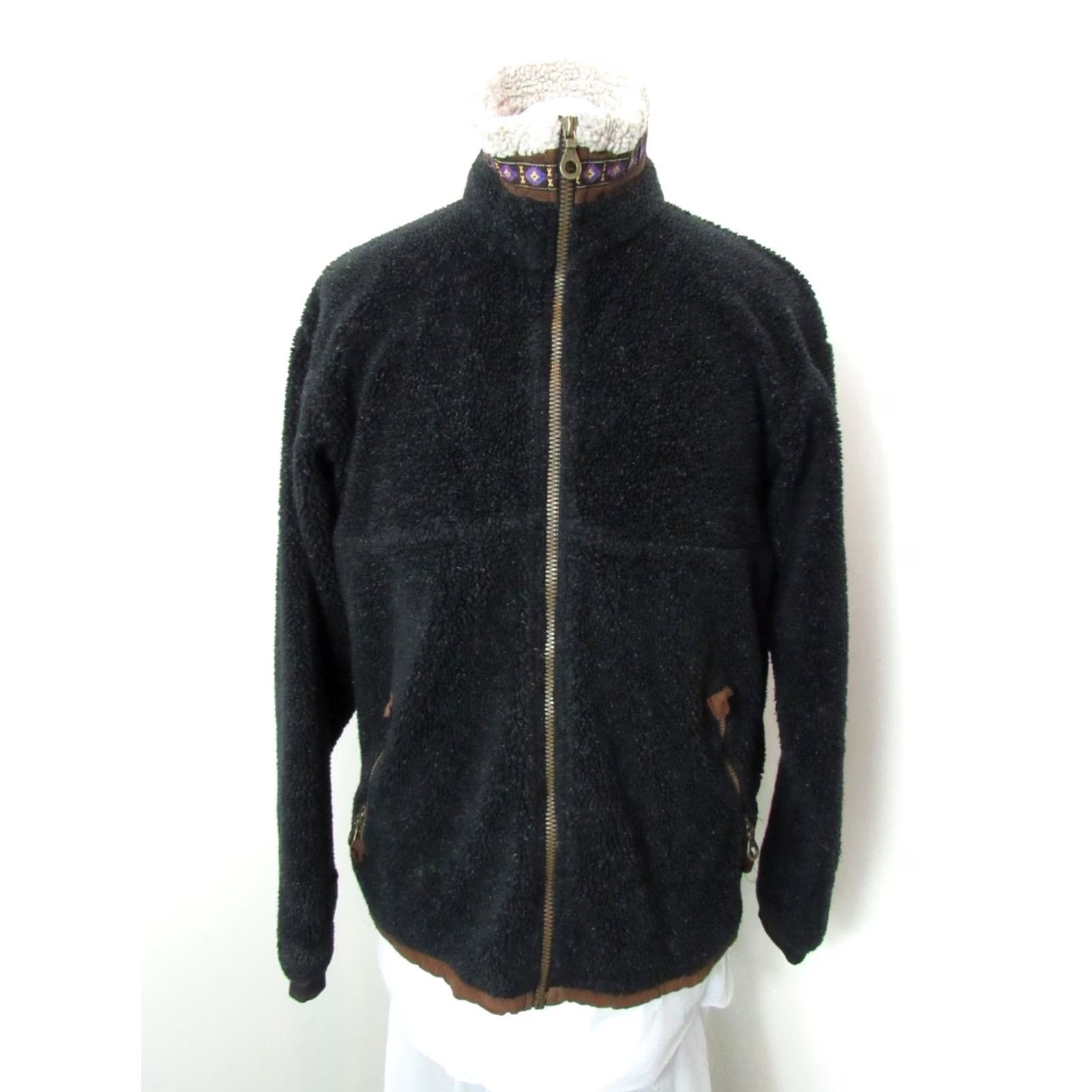 Vintage VINTAGE Kuhl ALF Fleece Jacket Mens Medium Navy Blue Outdoor Hiking Alfpaca Deep Pile Full Zip Polartec Size US M / EU 48-50 / 2 - 7 Thumbnail