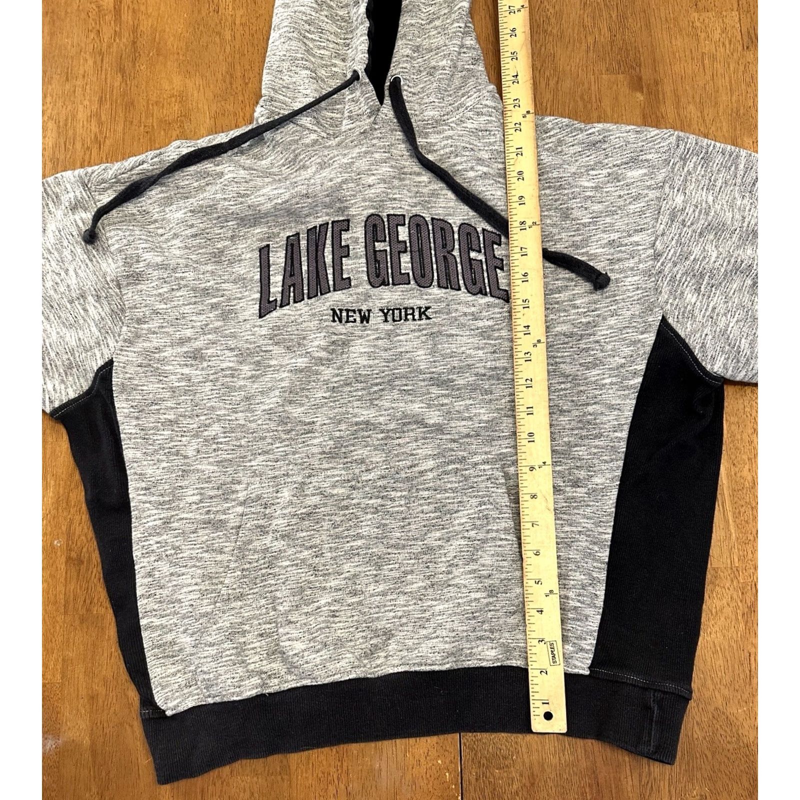 The North Face The North Face Hoodie Sweatshirt XL Gray Unisex Adults Pullover Hooded Athletic 100% Polyester Lake George New York Rey Wear Size XL / US 12-14 / IT 48-50 - 5 Thumbnail