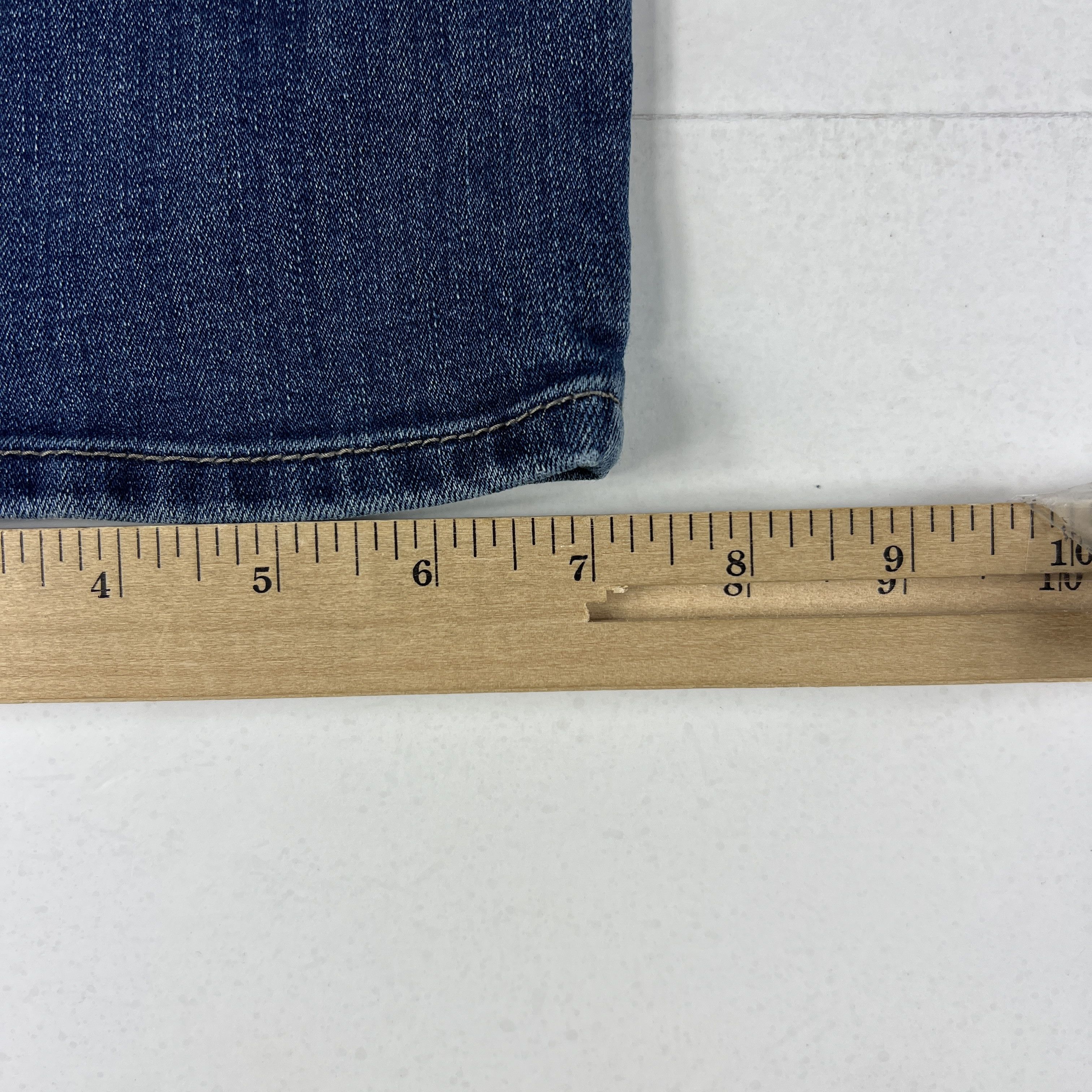 Hudson Hudson Jeans Blake Slim Straight Blue Stretch Denim Size US 35 - 16 Thumbnail