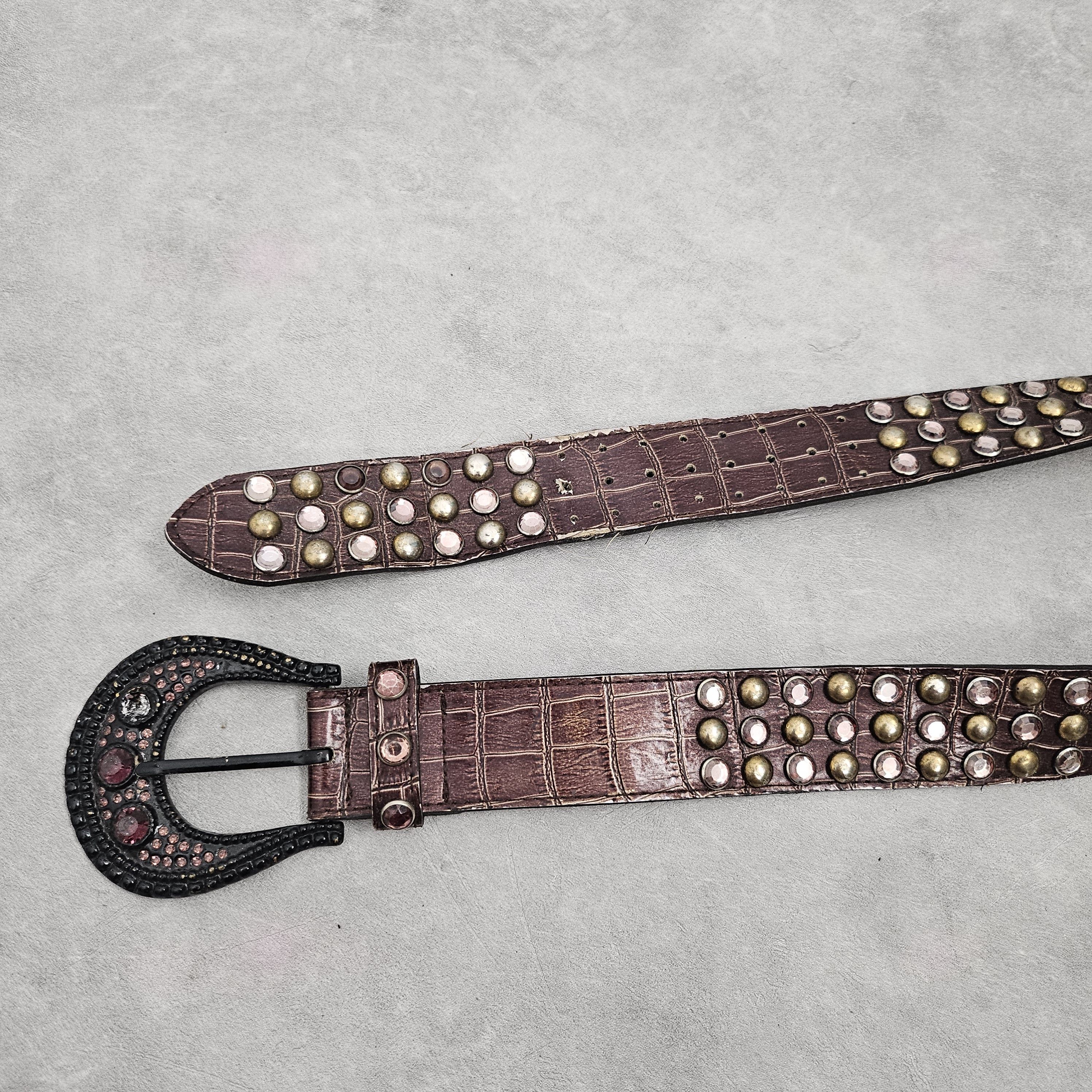 Japanese Brand Snake pattern crystal vintage y2k belt Size ONE SIZE - 4 Thumbnail