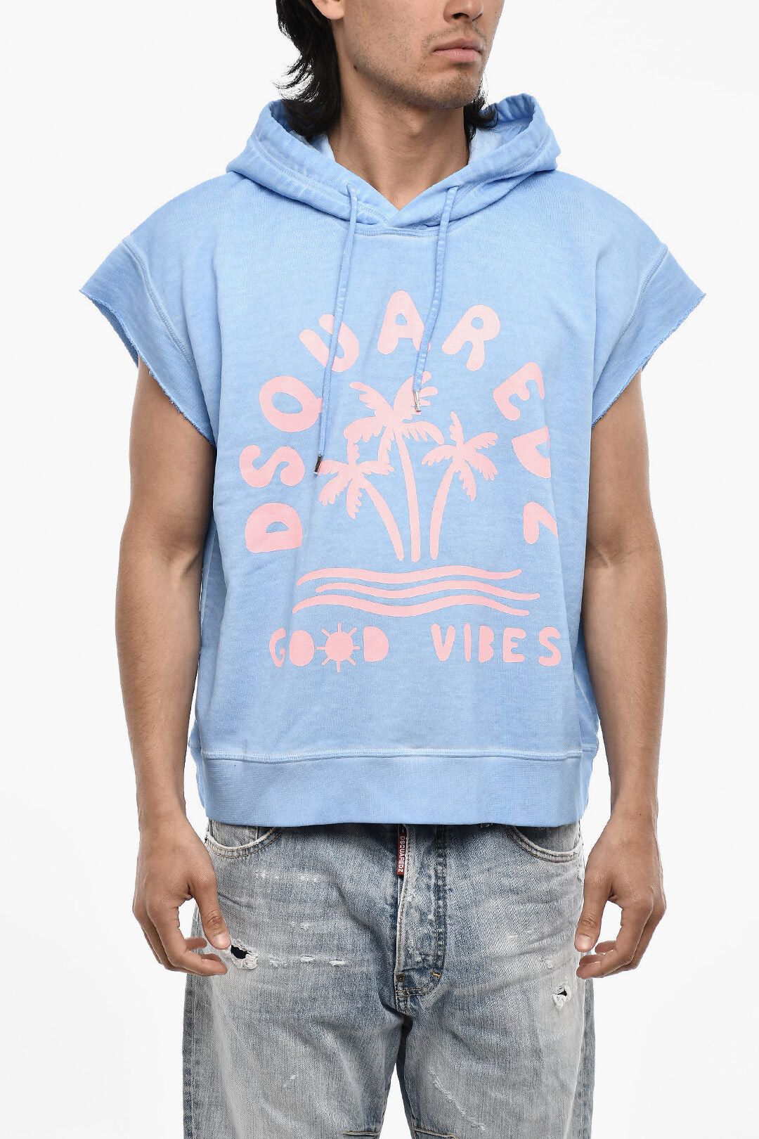 Dsquared2 Sleeveless Hoodie with Print Size US M / EU 48-50 / 2 - 1 Thumbnail