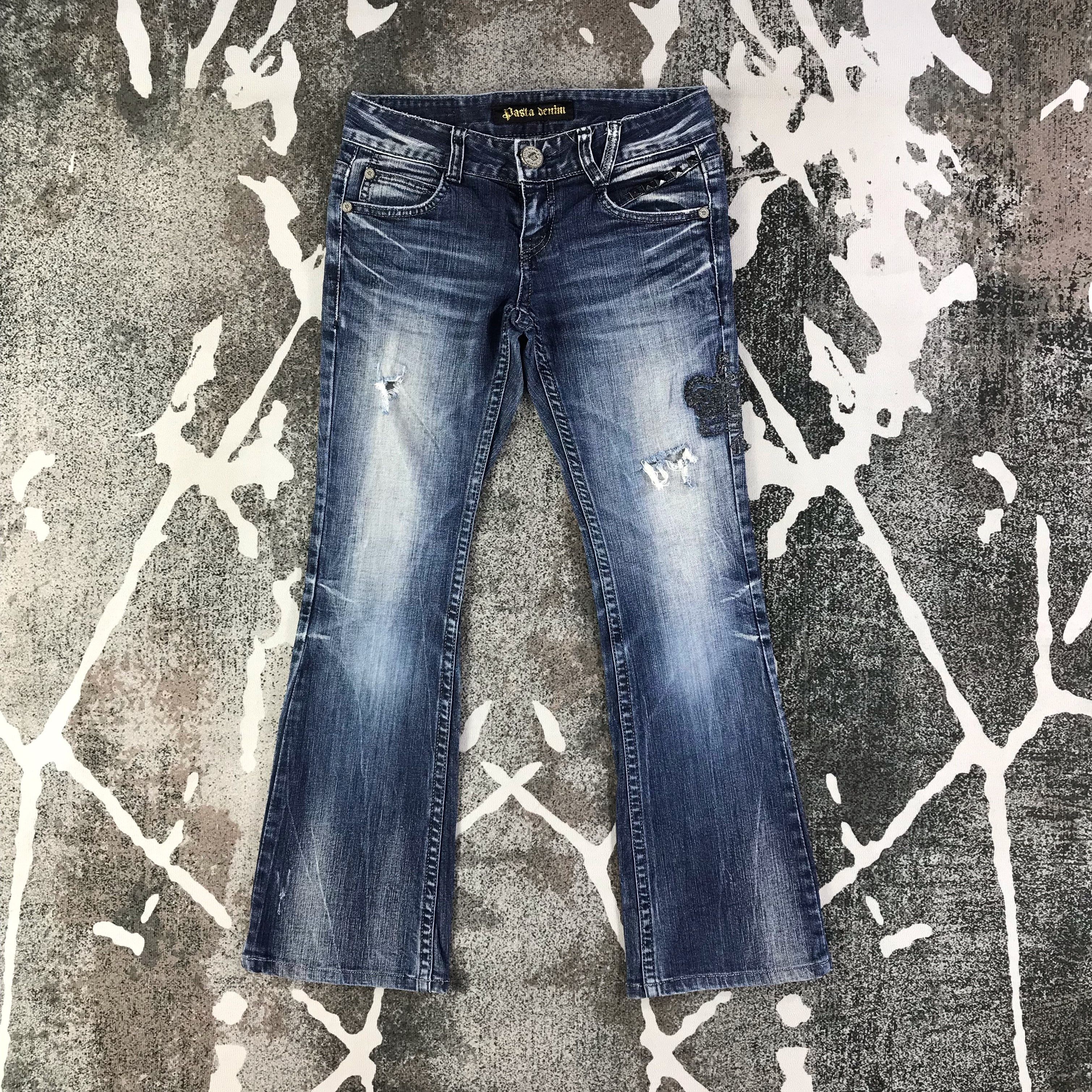 Japanese Brand Pasta Denim Faded Blue Flare Denim KJ1564 Size 28" / US 6 / IT 42 - 2 Thumbnail