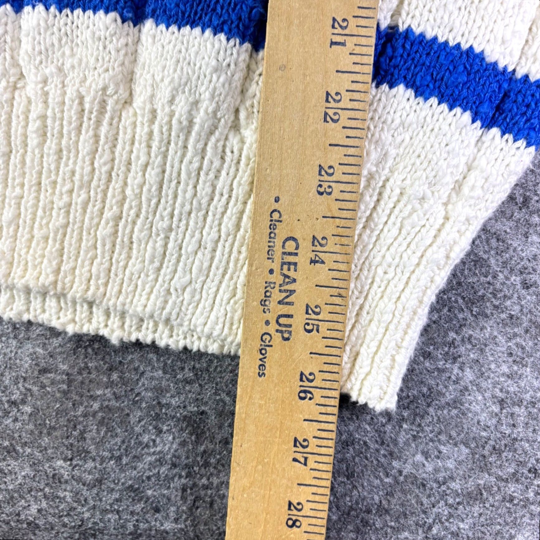 Harmony VINTAGE Lake Harmony Rowing Club Sweater Mens L White Teal Blue Stripe USA Size US L / EU 52-54 / 3 - 4 Thumbnail