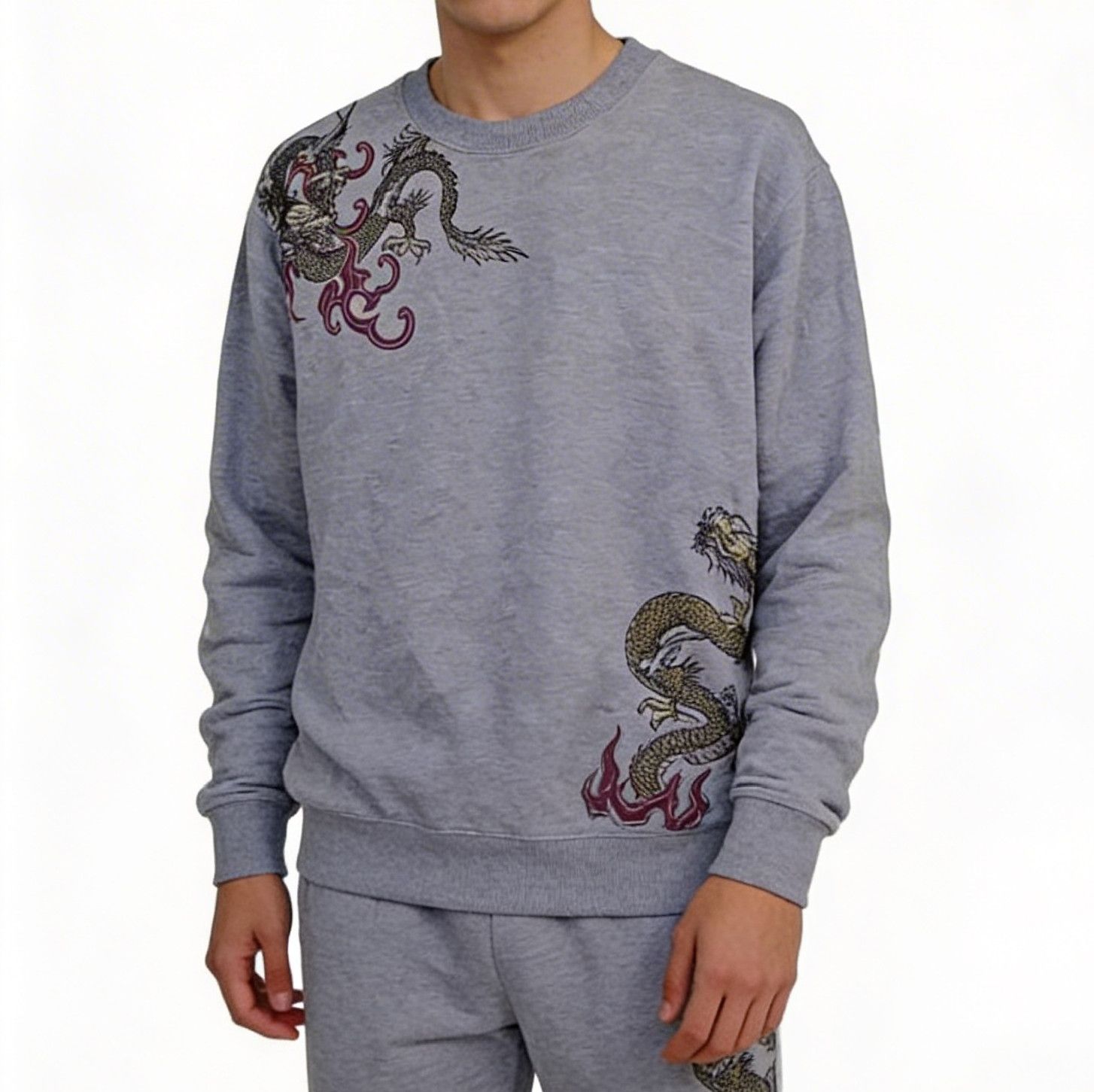 Japanese Brand Vintage NC STYLE Dragon Printed Sweatshirt Size US M / EU 48-50 / 2 - 1 Thumbnail