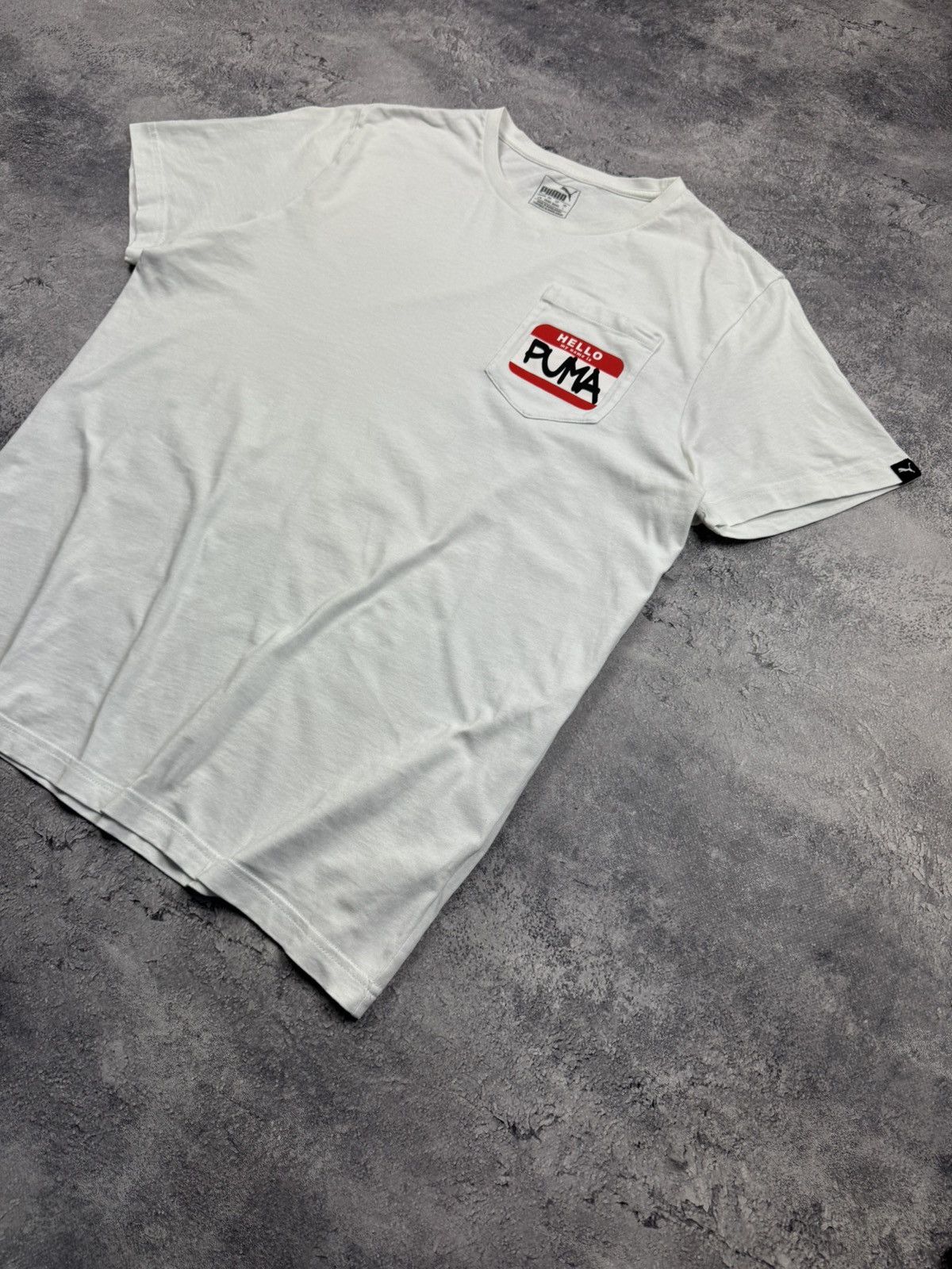 Puma Vetements Style Puma White Pocket Logo T- Shirt Mens Tee Size US L / EU 52-54 / 3 - 5 Thumbnail