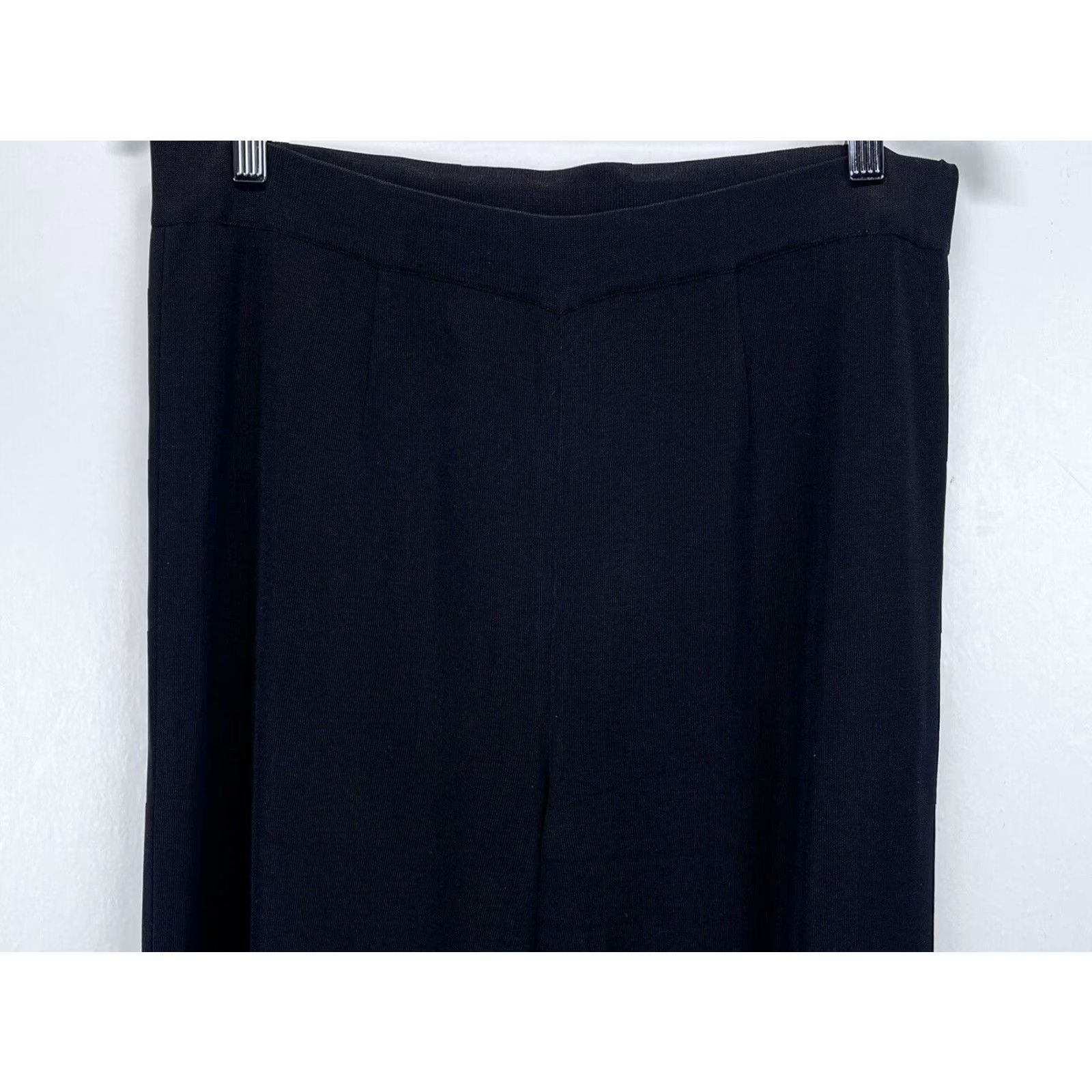 Vintage VINTAGE Misook Knit Pullon Pants Womens L Black Elastic Waist Comfort Classic City Straight 29.5in Inseam Regular Knit Size 36" / US 14 / IT 50 - 2 Thumbnail