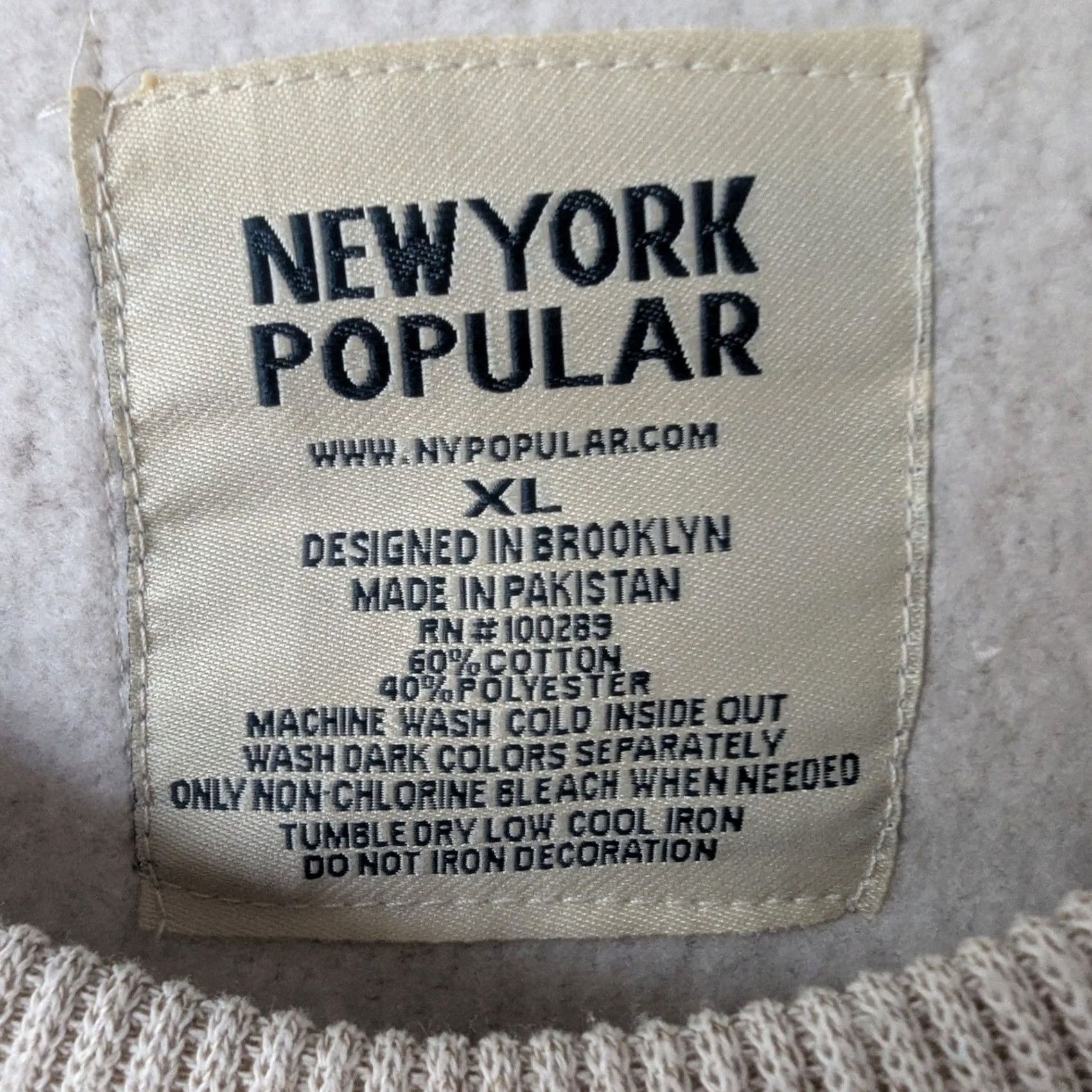 Spell New York Popular Sweatshirt Oatmeal Graphic NEW ORLEANS Mens XL Brown Crew Neck Long Sleeve Pullover University College Travel Casual Graphic Print Size US XL / EU 56 / 4 - 4 Thumbnail
