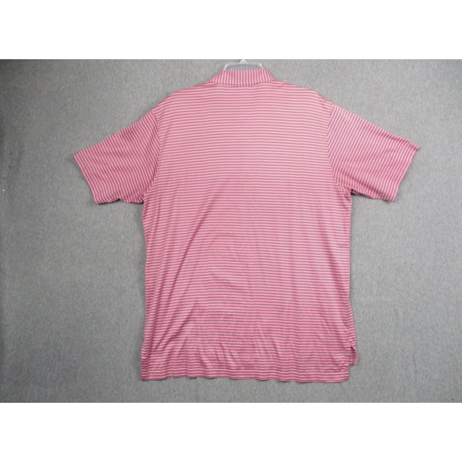 Peter Millar Peter Millar Polo Shirt Mens L Pink Gray Striped 100% Cotton Golf Collared Shirt Size US L / EU 52-54 / 3 - 5 Thumbnail