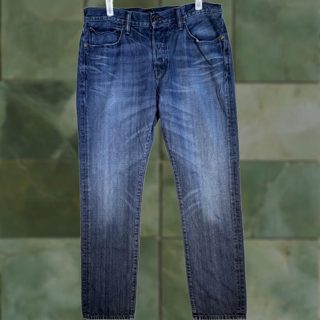 Lucky Brand Lucky Brand Jeans Mens 34x32 Blue 1 Authentic Skinny Whiskered Denim Pants Jeans Size US 34 / EU 50 - 1 Thumbnail
