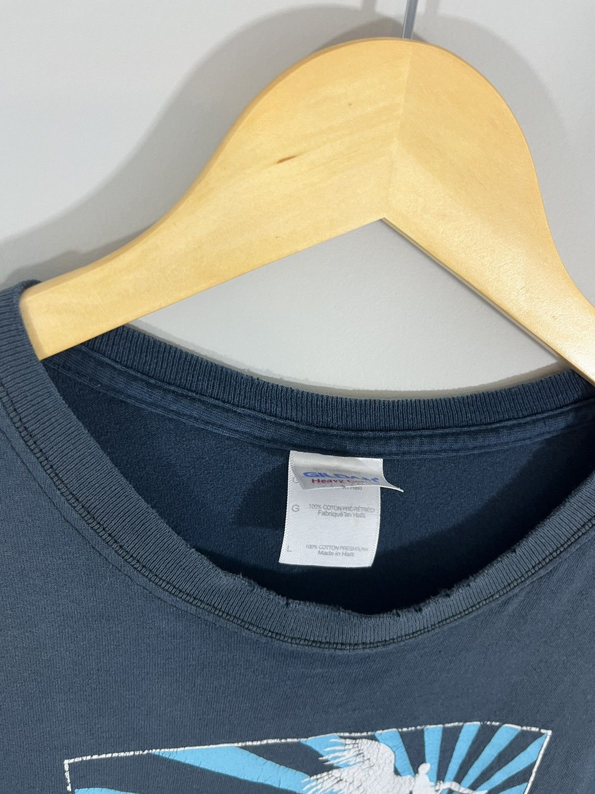 Other Thrashed Sun Faded Distressed Navy Tee Size US L / EU 52-54 / 3 - 4 Thumbnail