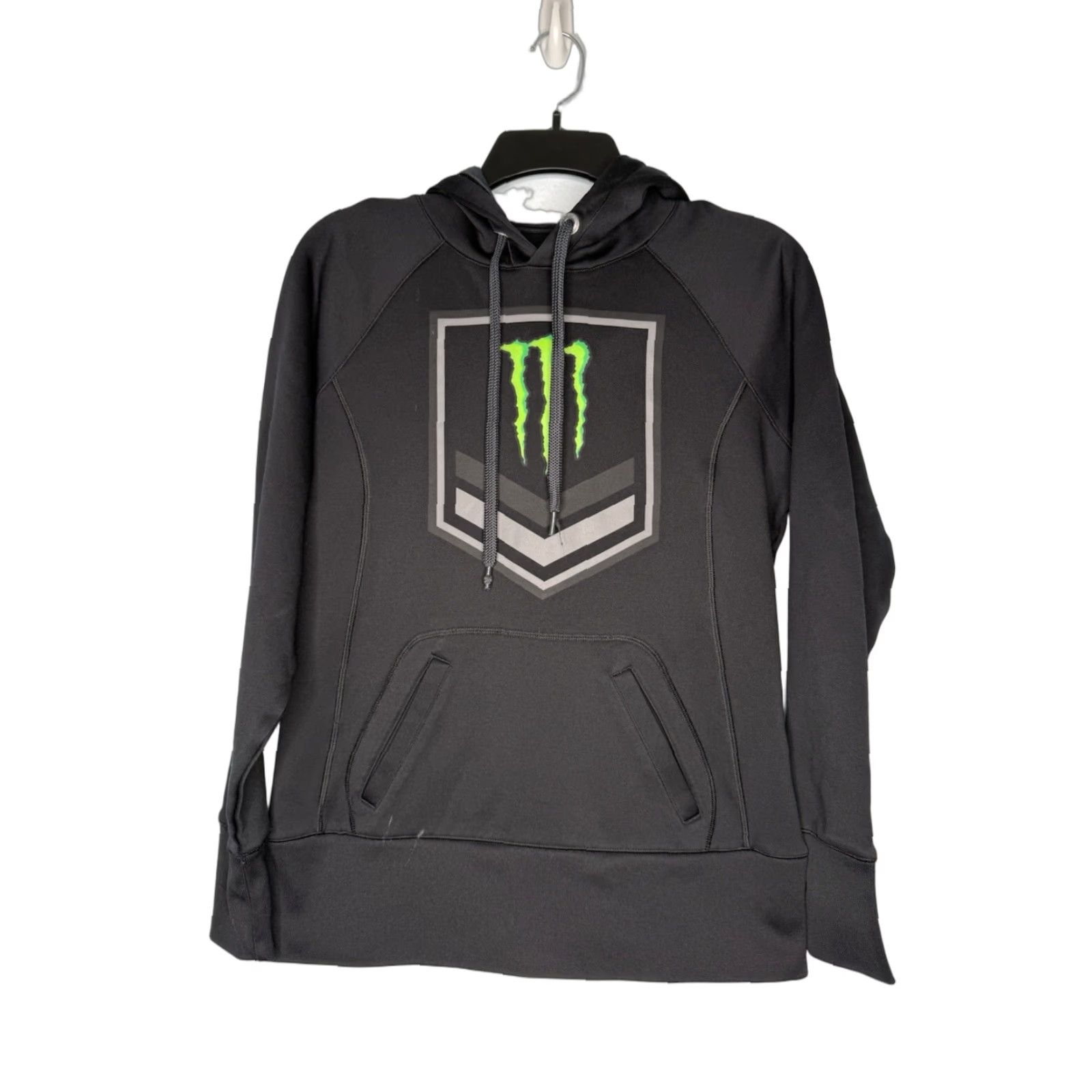 Vintage Monster Energy Hoodie Sweatshirt Womens Medium Pullover Black Logo Graphic Print Sweatshirt Size M / US 6-8 / IT 42-44 - 1 Thumbnail