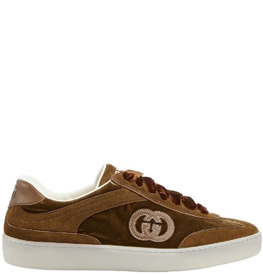 Gucci oc11z0526 Women's G75 Low-Top Sneakers in Brown Size US 8.5 / IT 38.5 - 1 Thumbnail