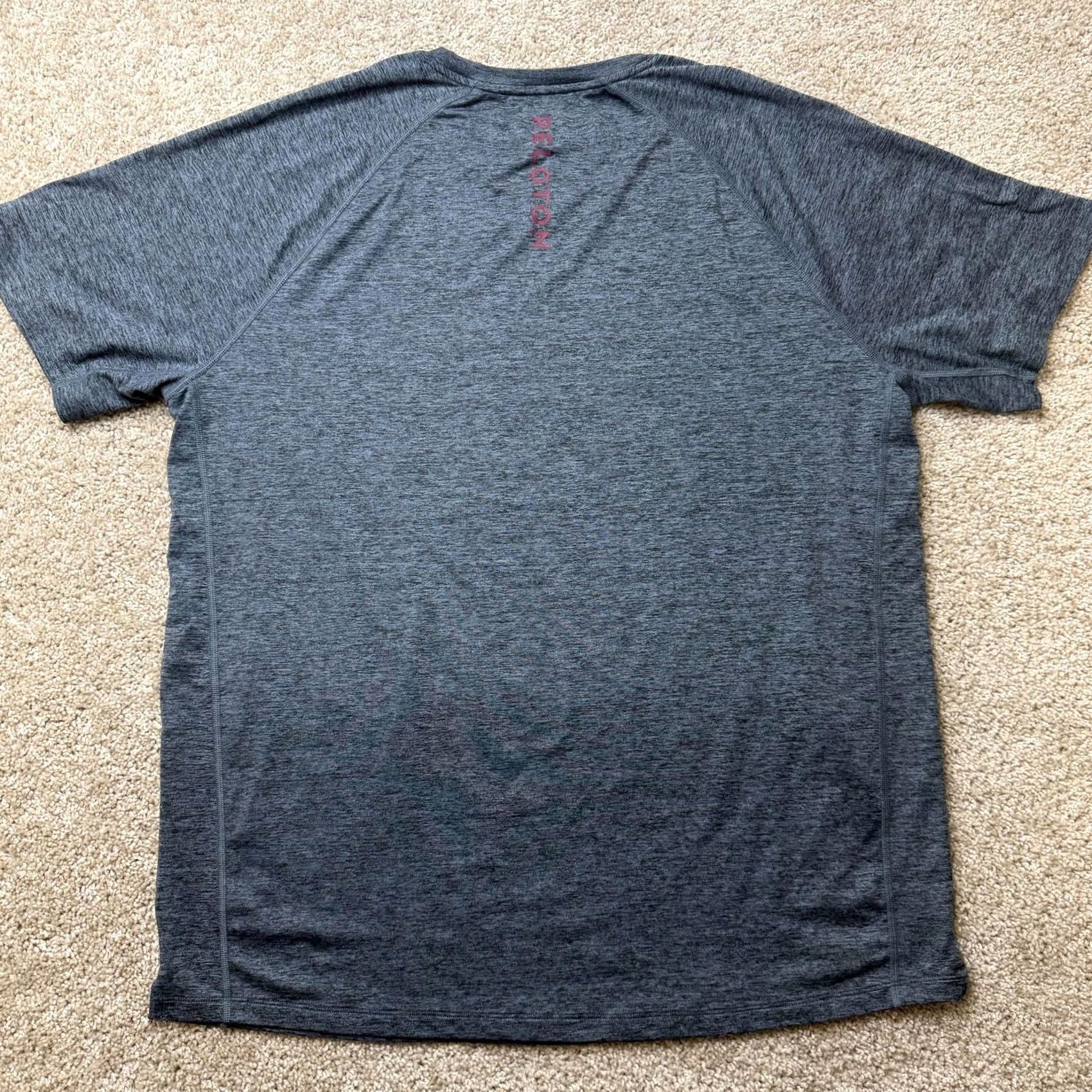 Logo 7 Peloton Shirt Mens XL Gray Short Sleeve Logo Cycling Athletic Top Performance Size US XL / EU 56 / 4 - 4 Thumbnail