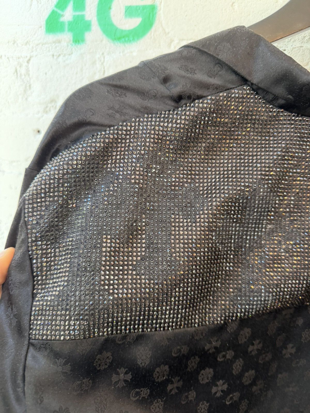 Chrome Hearts Chrome Hearts COUTURE MADE FRANCE SILK CRYSTAL JACKET Size US L / EU 52-54 / 3 - 18 Thumbnail