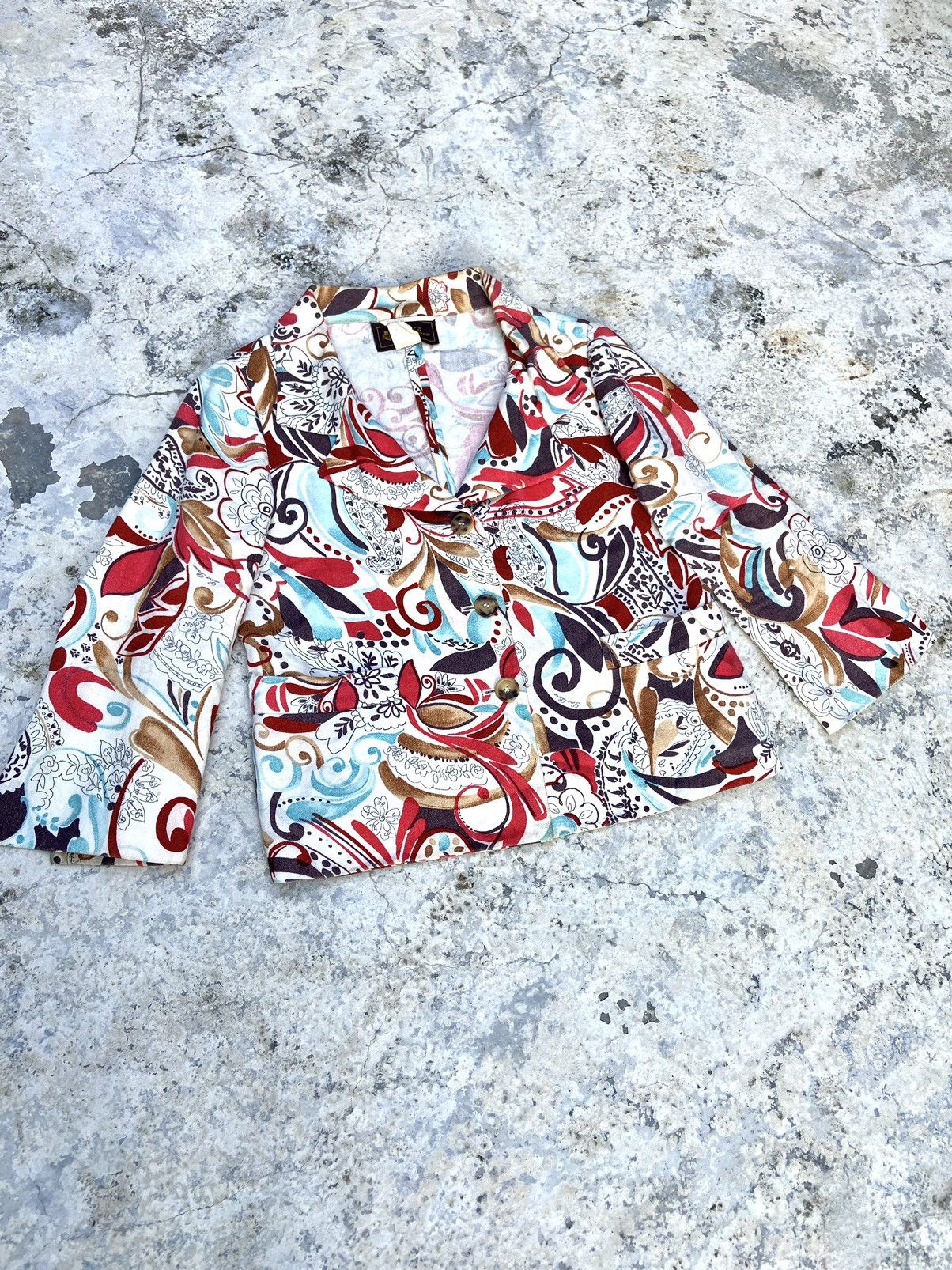 Loro Piana Loro piano women blazer Italian designer floris full print Size M / US 6-8 / IT 42-44 - 3 Thumbnail