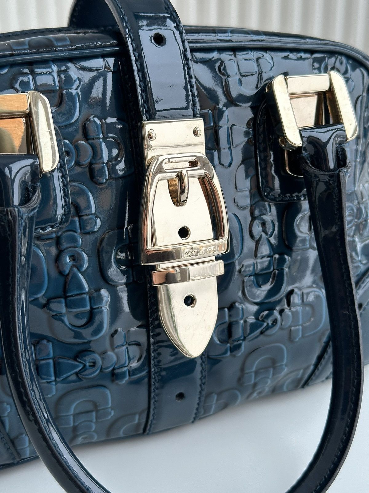 Gucci Gucci Horse Bit Lacquered Ocean Blue Hand Bag Size ONE SIZE - 11 Thumbnail