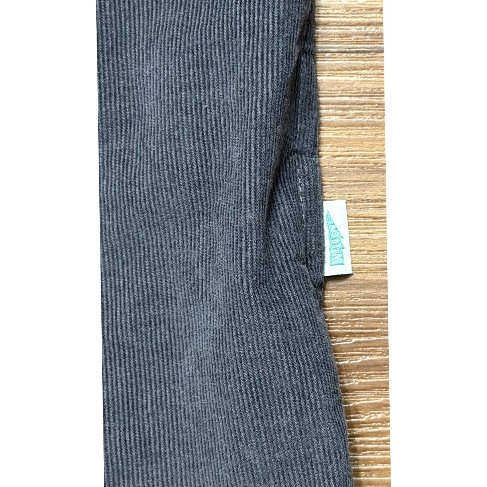 Vintage Wellen Slim Fit Corduroy Button Down Shirt L Charcoal Grey Organic Cotton Size US L / EU 52-54 / 3 - 5 Thumbnail