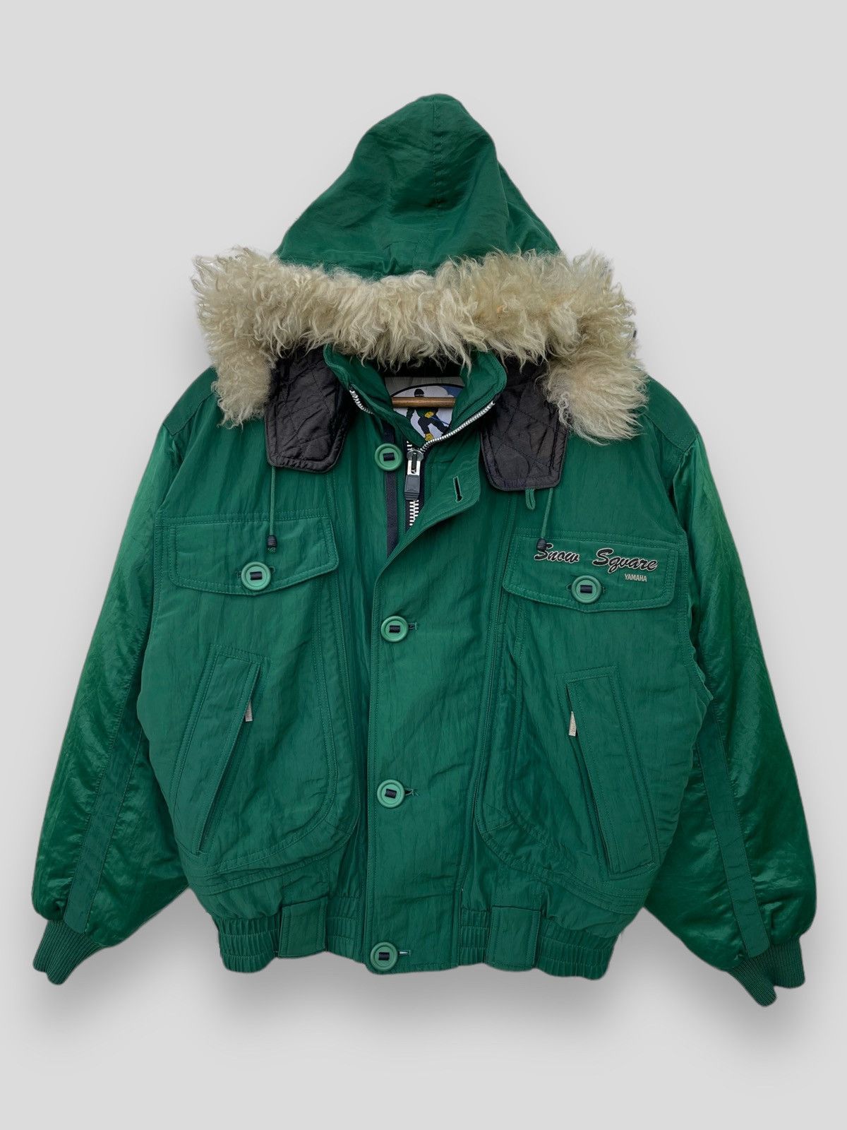Yamaha 🔥Vintage Yamaha Fur Hoodie Bomber Jacket Size US L / EU 52-54 / 3 - 5 Thumbnail