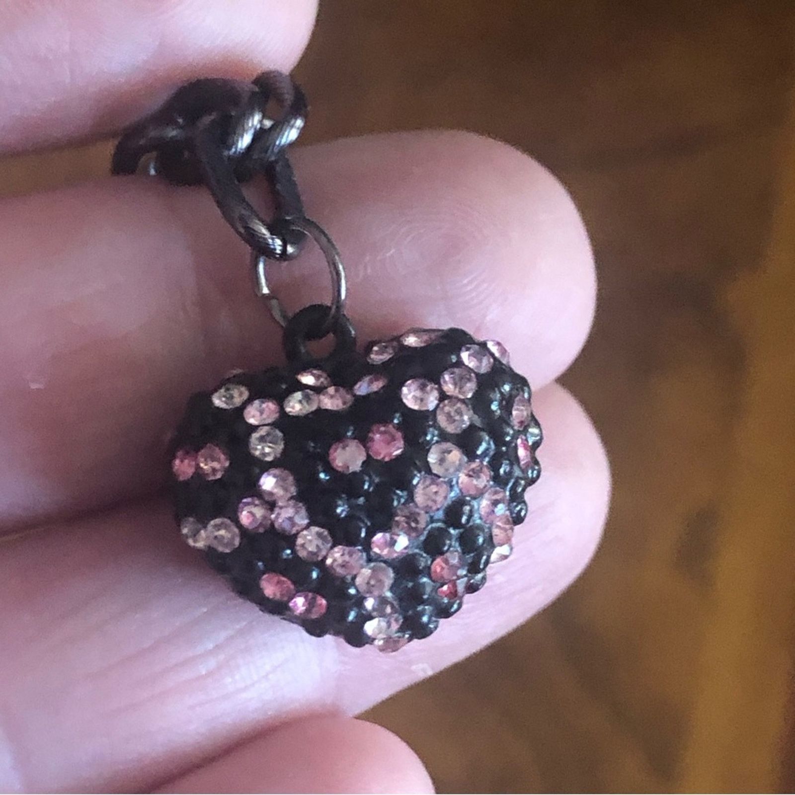 Handmade Handcrafted colorful stone bubble heart necklace Size ONE SIZE - 7 Thumbnail
