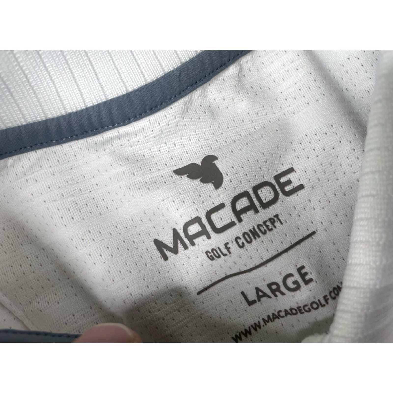 Vintage Macade Golf Concept Polo Shirt Men Size L White Textured Short Sleeve Collared Casual Golf Shirt Size US L / EU 52-54 / 3 - 3 Thumbnail