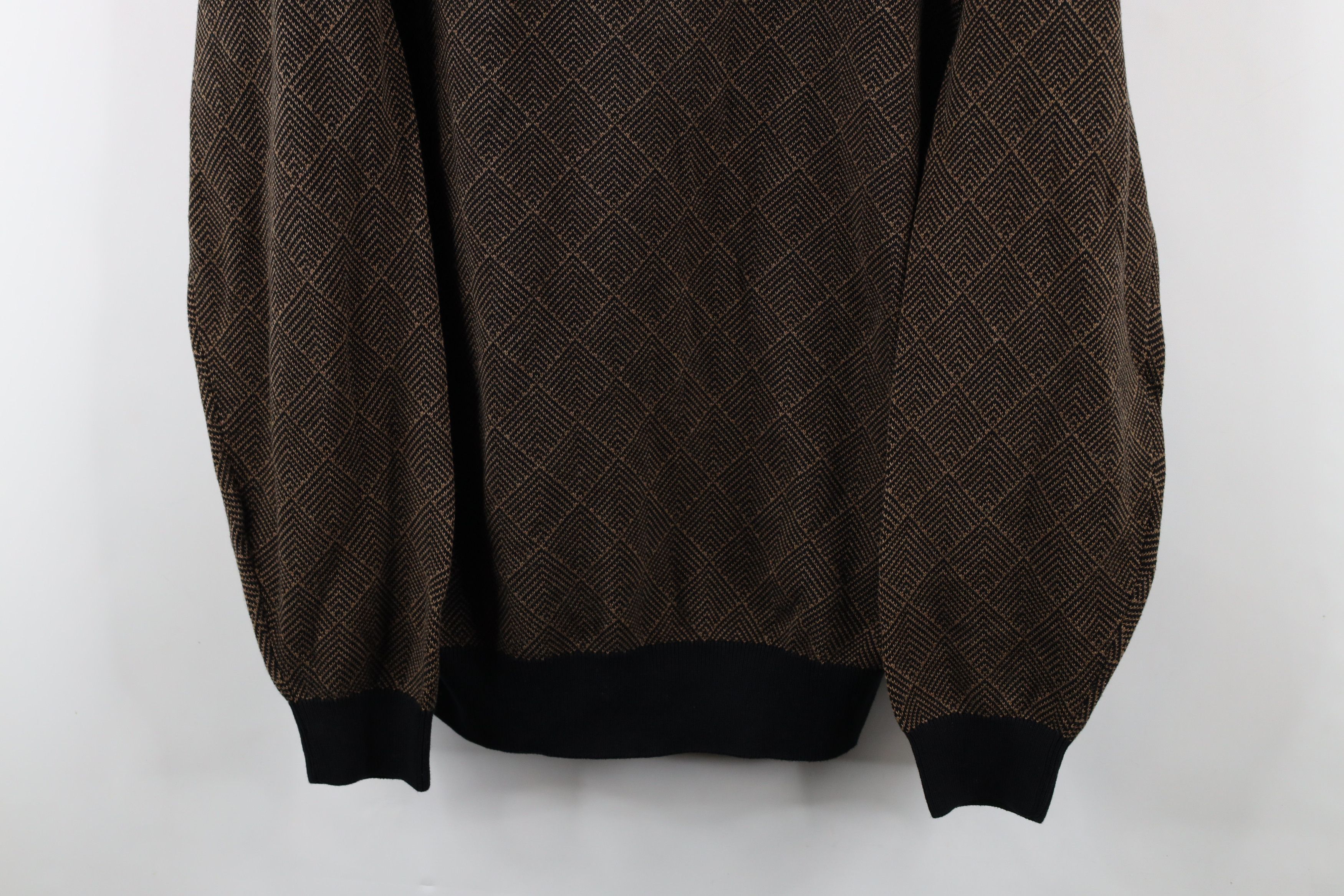 Vintage Vintage 90s Streetwear Cotton Knit Crewneck Sweater Brown Size US XL / EU 56 / 4 - 3 Thumbnail