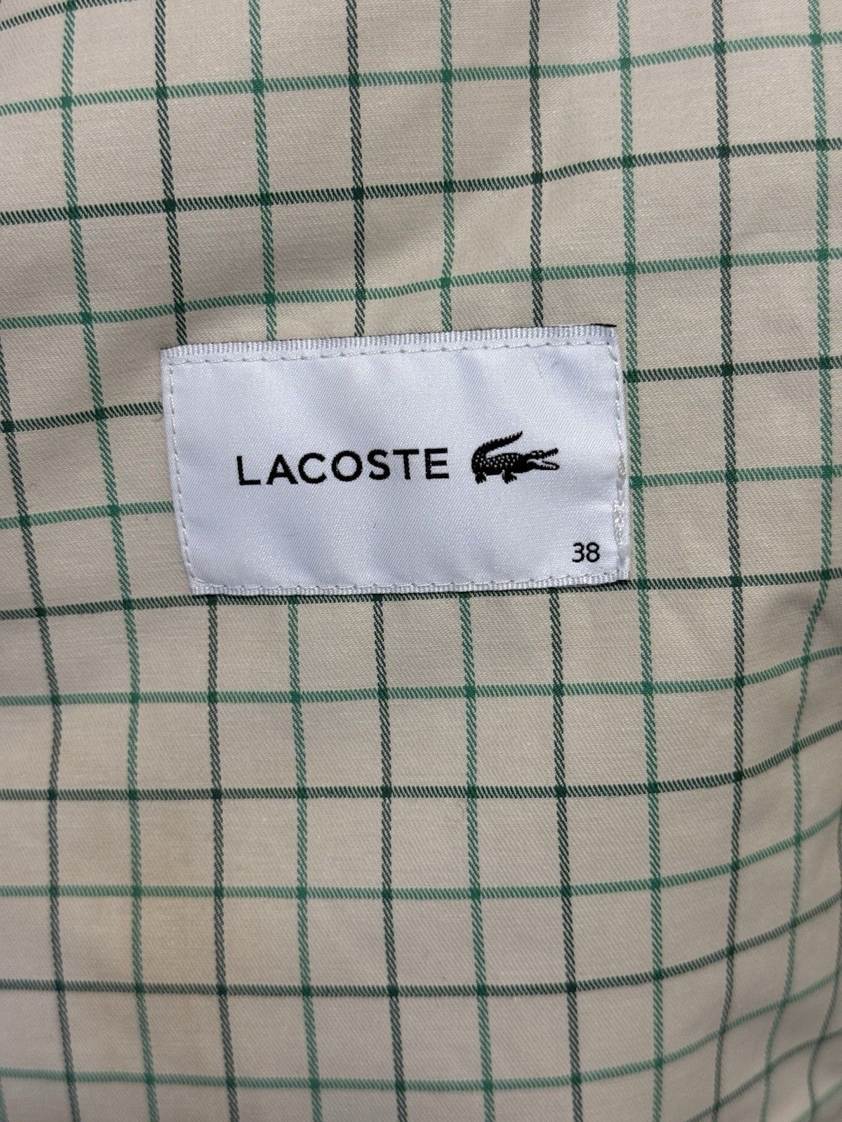 Lacoste Lacoste Trench Coat Jacket Womens Checked size 38 Size XS / US 0-2 / IT 36-38 - 18 Thumbnail