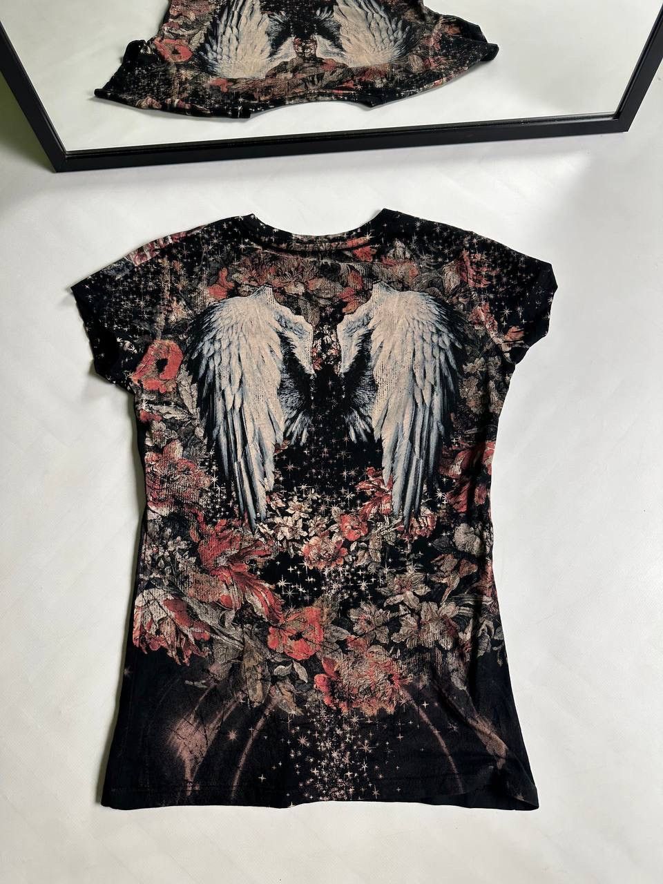 Christian Audigier Vintage Y2K womens Gothic Ed Hardy Style T Shirt Size M / US 6-8 / IT 42-44 - 4 Thumbnail