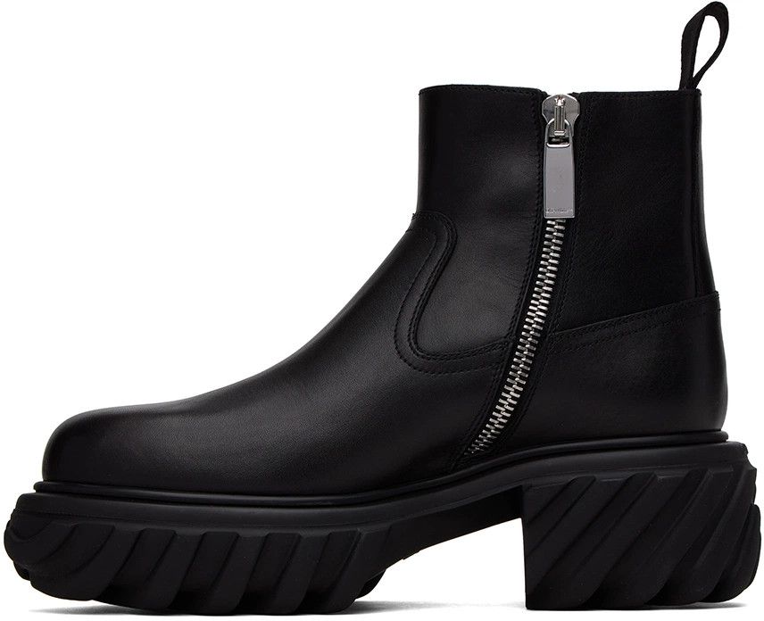 Off-White o1y0225 Logo Ankle Boots in Black Size US 8 / EU 41 - 2 Thumbnail
