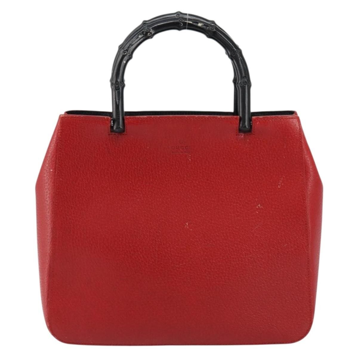 Gucci Gucci Vintage Bamboo Handle Leather Size ONE SIZE - 1 Thumbnail