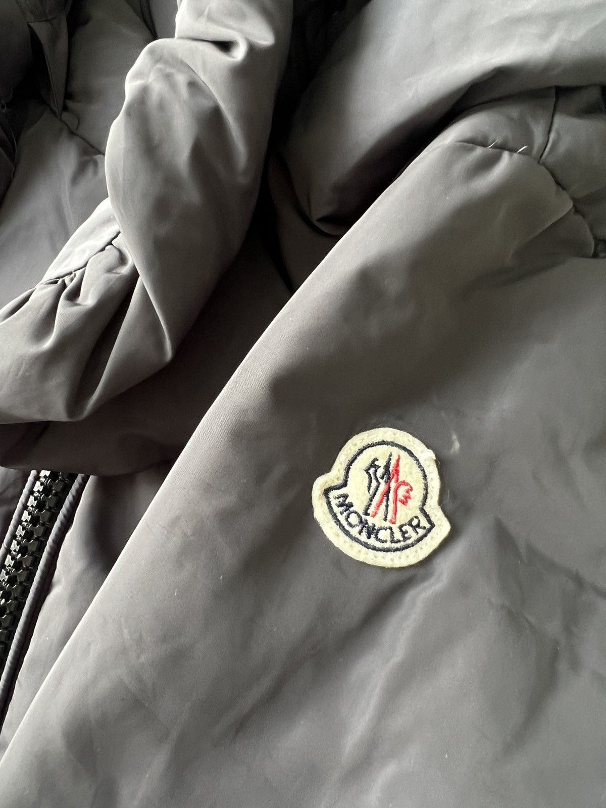 Moncler Moncler Grey/Slate Black Funnel Collar Slim Down Puffer Jkt Size S / US 4 / IT 40 - 8 Thumbnail