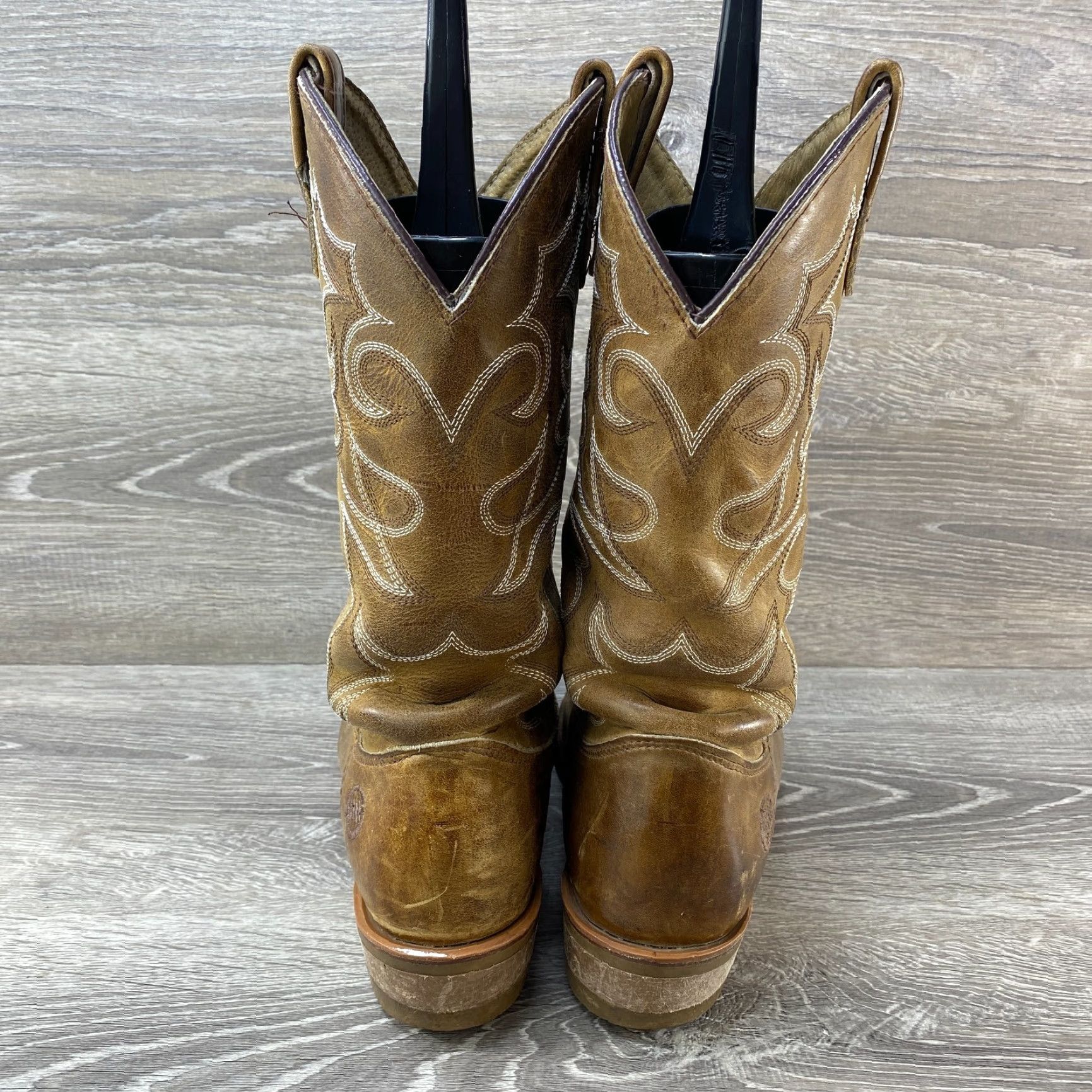 Doublet Double H DH1552 Brown Leather Cowboy Western Work Boots Mens Size 8.5 D Made USA Size US 9 / EU 42 - 6 Thumbnail