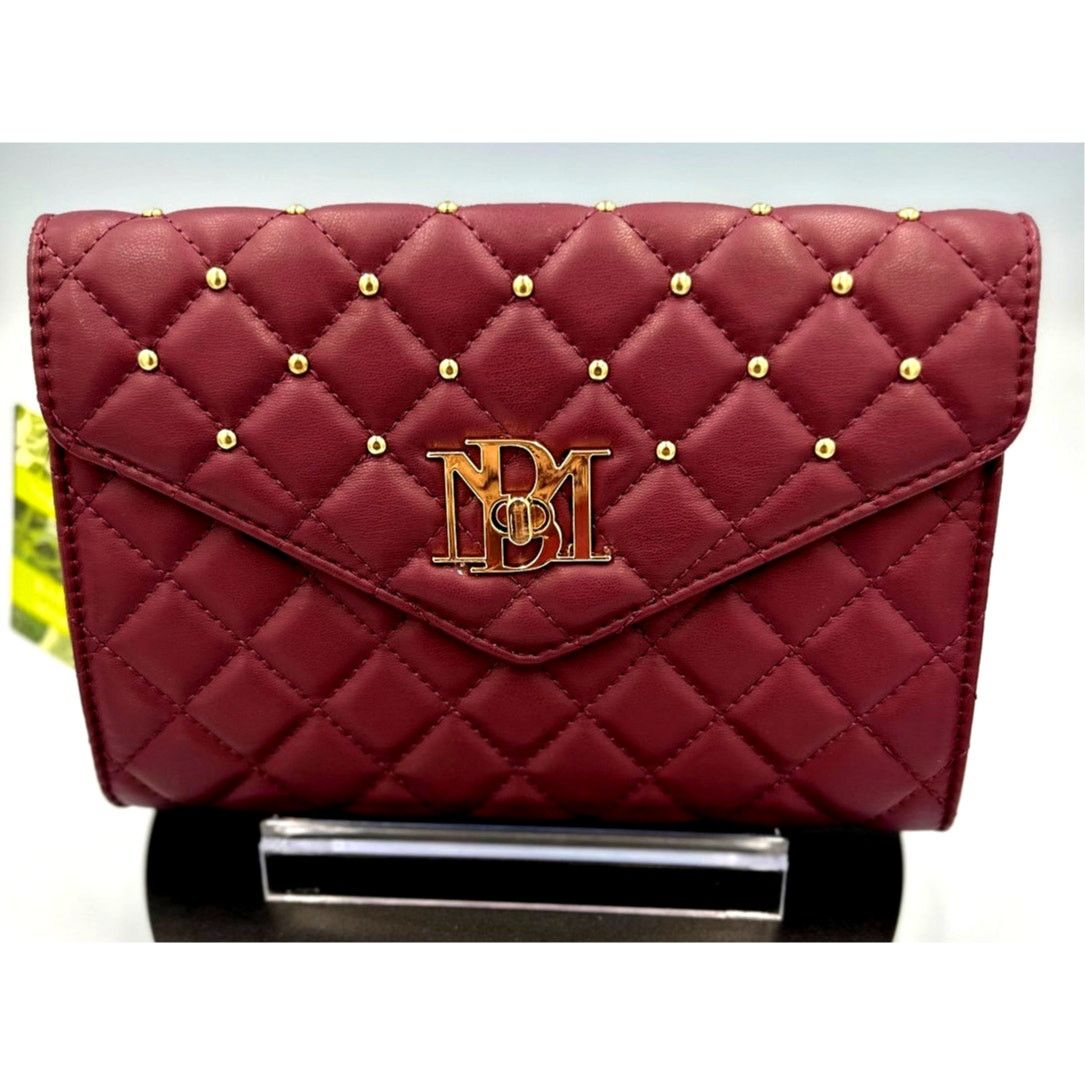 Badgley Mischka Badgley Mischka Diamond Quilt Convertible Crossbody Bag Plum Size ONE SIZE - 2 Thumbnail