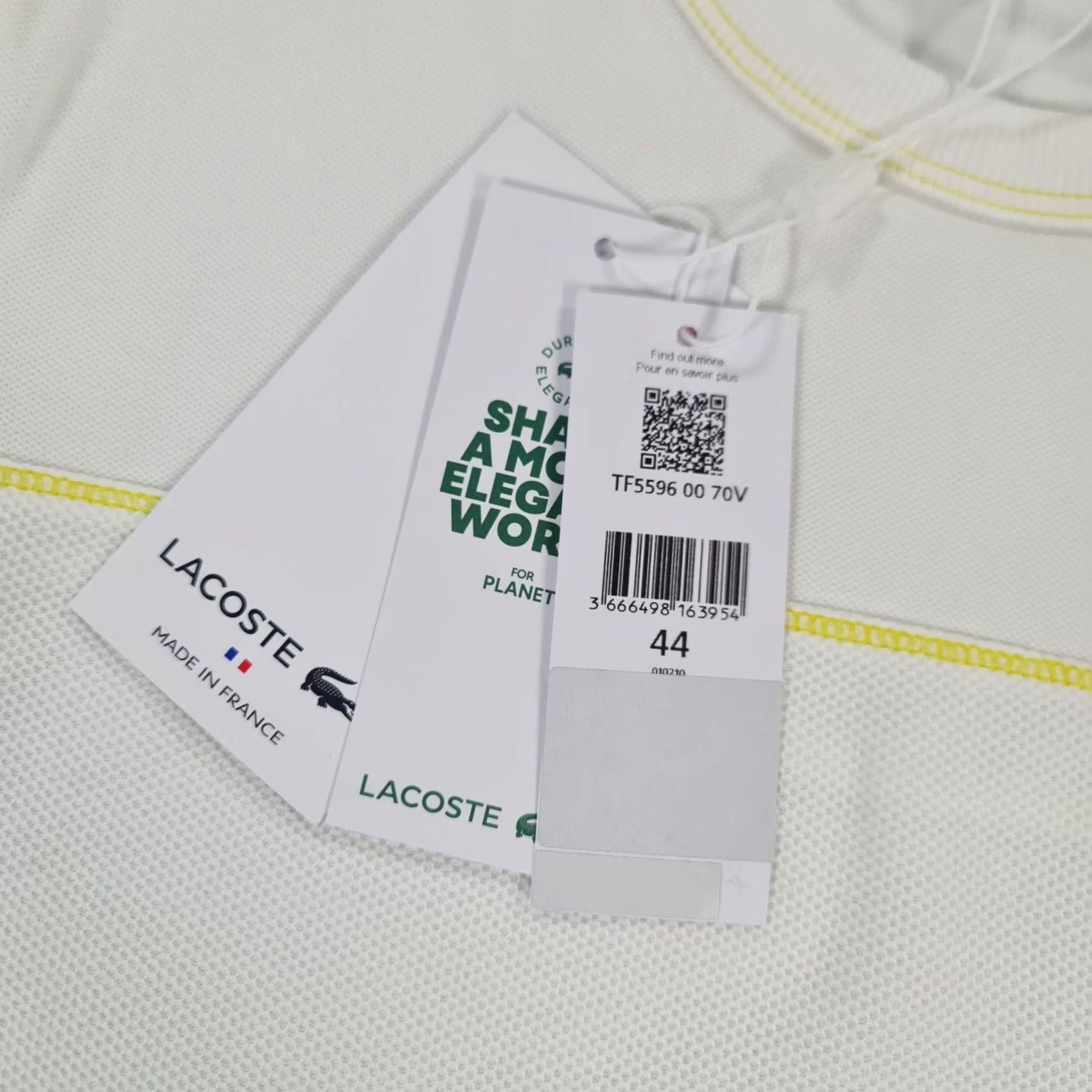 Lacoste Lacoste Womens T Shirt White 44 Slim Crew Neck Short Sleeve Organic Cotton Piqué Made In France Logo Modern Casual Womens Regular XS? Size M / US 6-8 / IT 42-44 - 4 Thumbnail