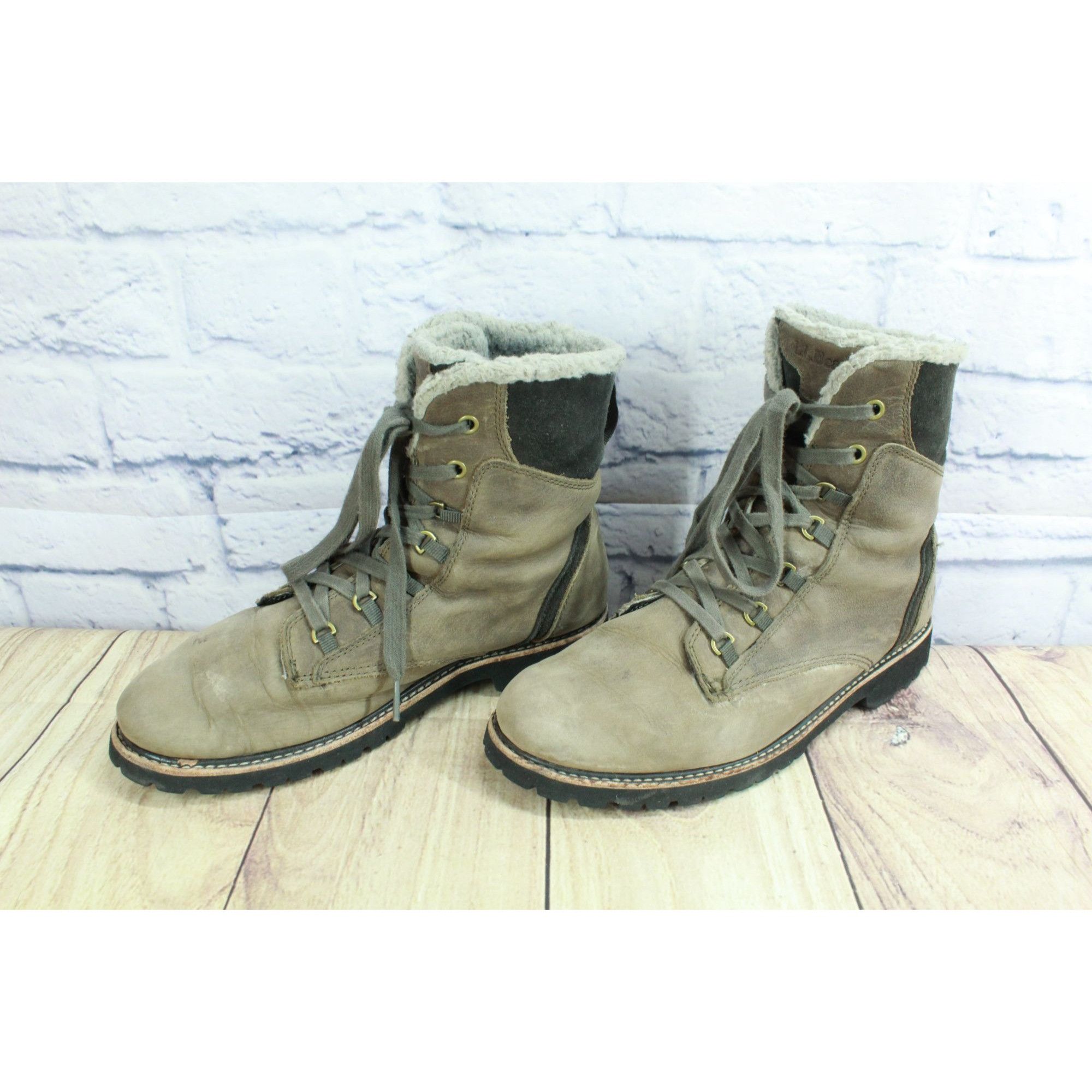 L.L. Bean LL Bean Women's Brown Leather Fleece Lined Cozy Boots Size US 9.5 / IT 39.5 - 3 Thumbnail