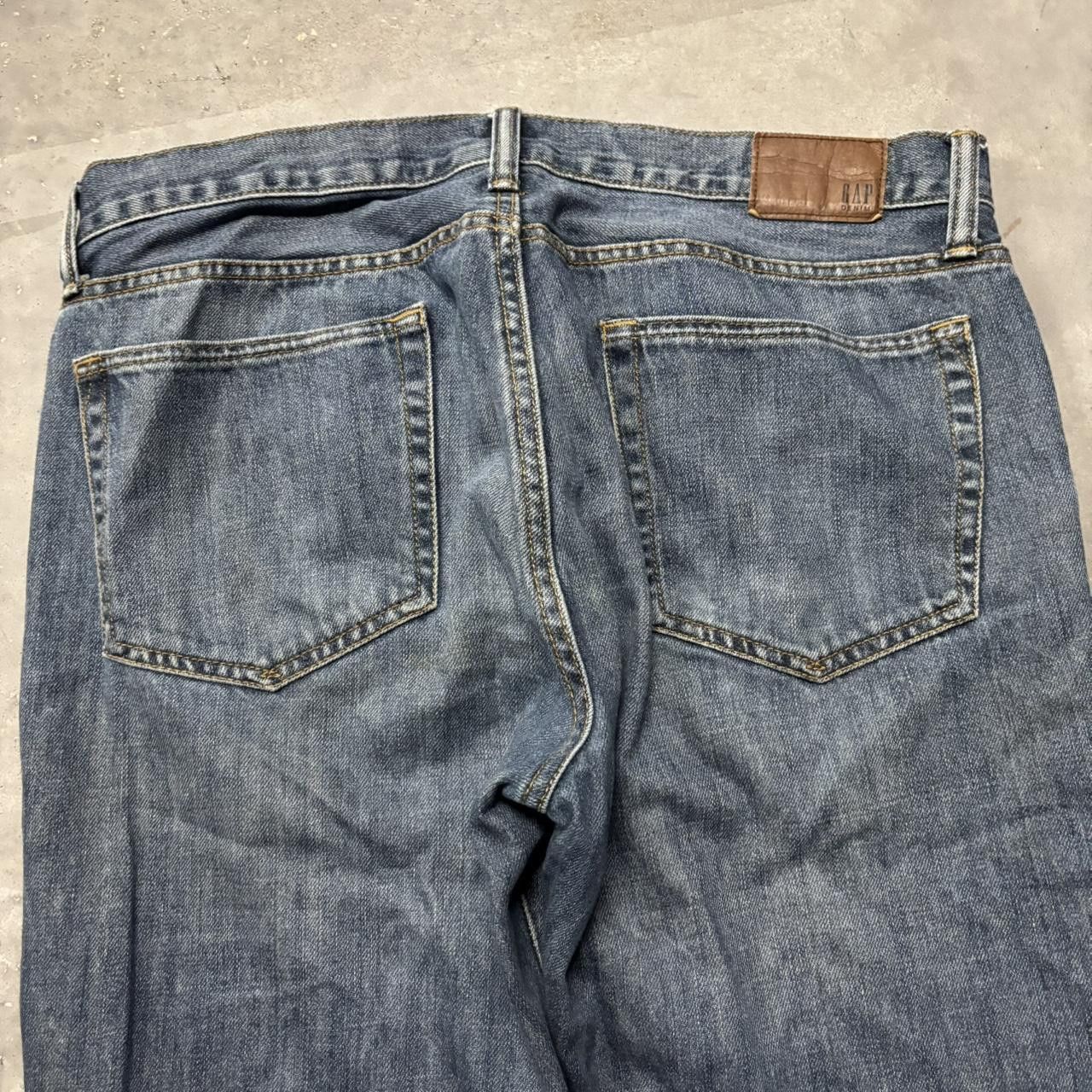 Japanese Brand × Vintage Crazy Vintage Y2K/2000s Grunge Dark Wash Bootcut Essential Denim Jeans! Size US 34 / EU 50 - 7 Thumbnail