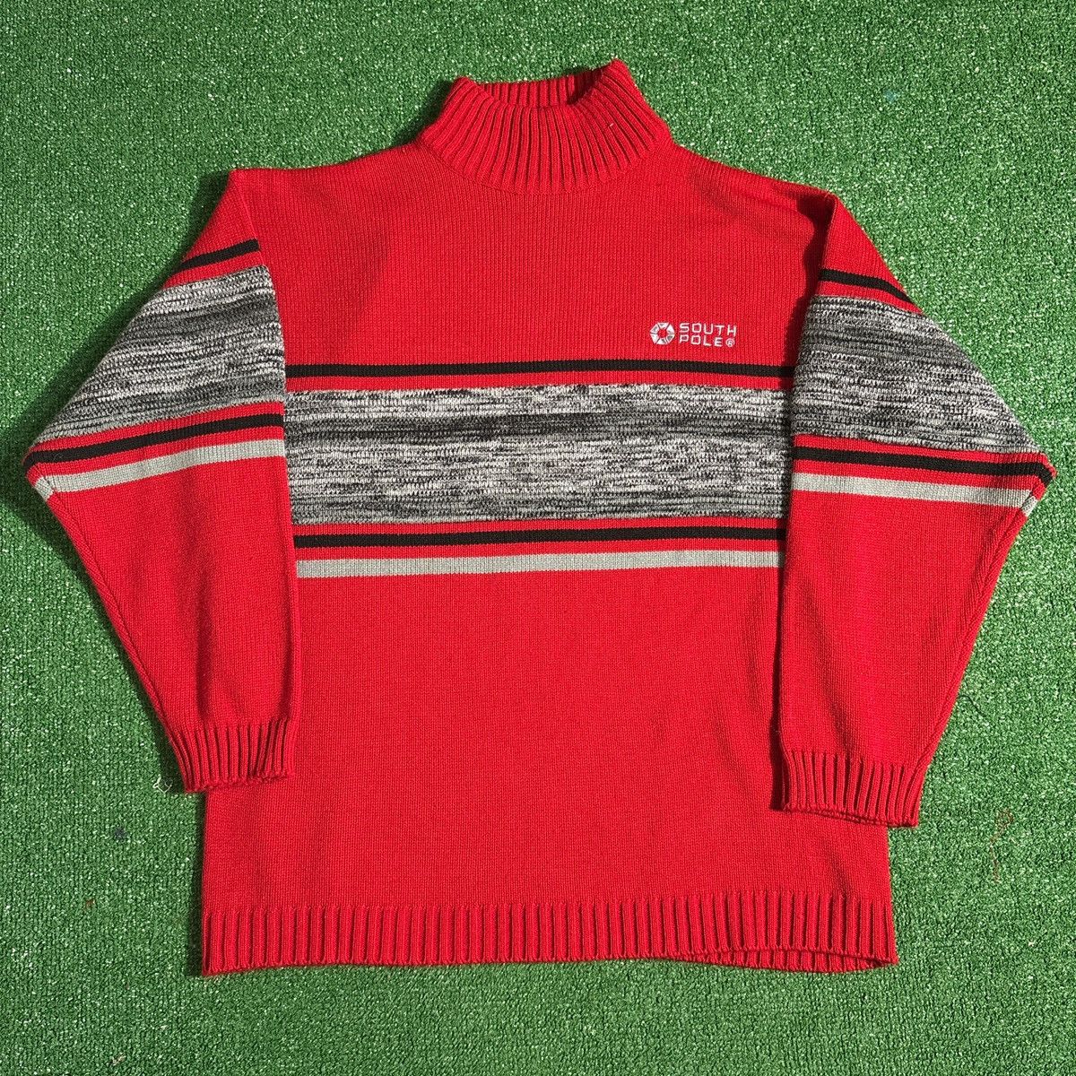 Southpole Y2K Southpole Red Knit Turtleneck Sweater Size XL Size US XL / EU 56 / 4 - 1 Thumbnail