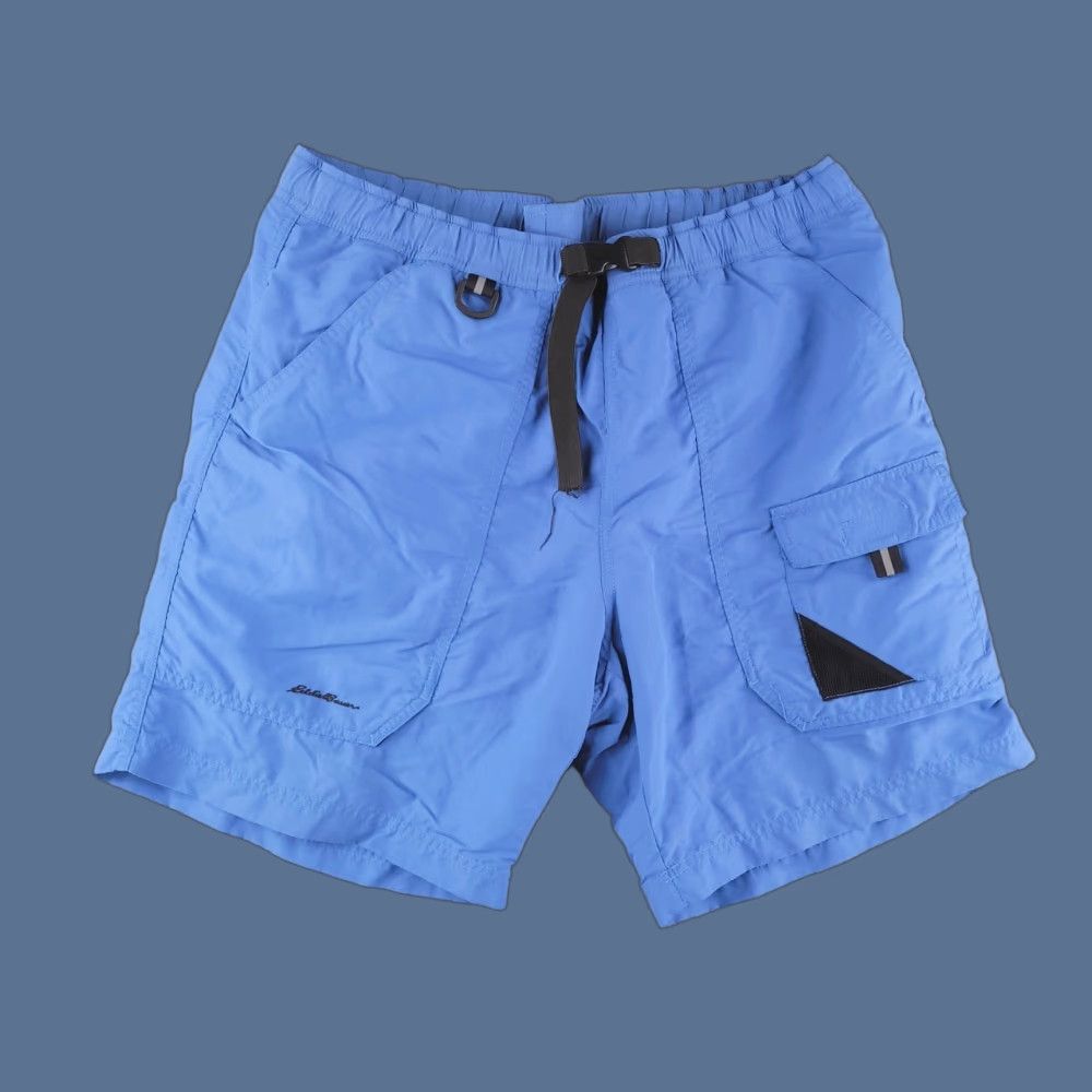 Eddie Bauer Eddie Bauer Shorts Mens Medium Blue Cargo Nylon W/Liner Hybrid Above Knee Swim Size US 31 - 1 Thumbnail