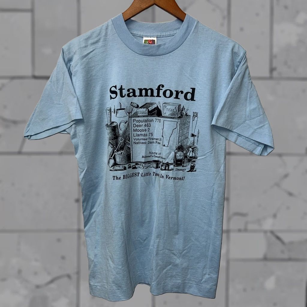 Vintage VTG SINGLE STITCH (Stamford) Graphic T-Shirt Mens Size M Blue Stitch Mens M VTG T-Shirt Graphic Size US M / EU 48-50 / 2 - 1 Thumbnail